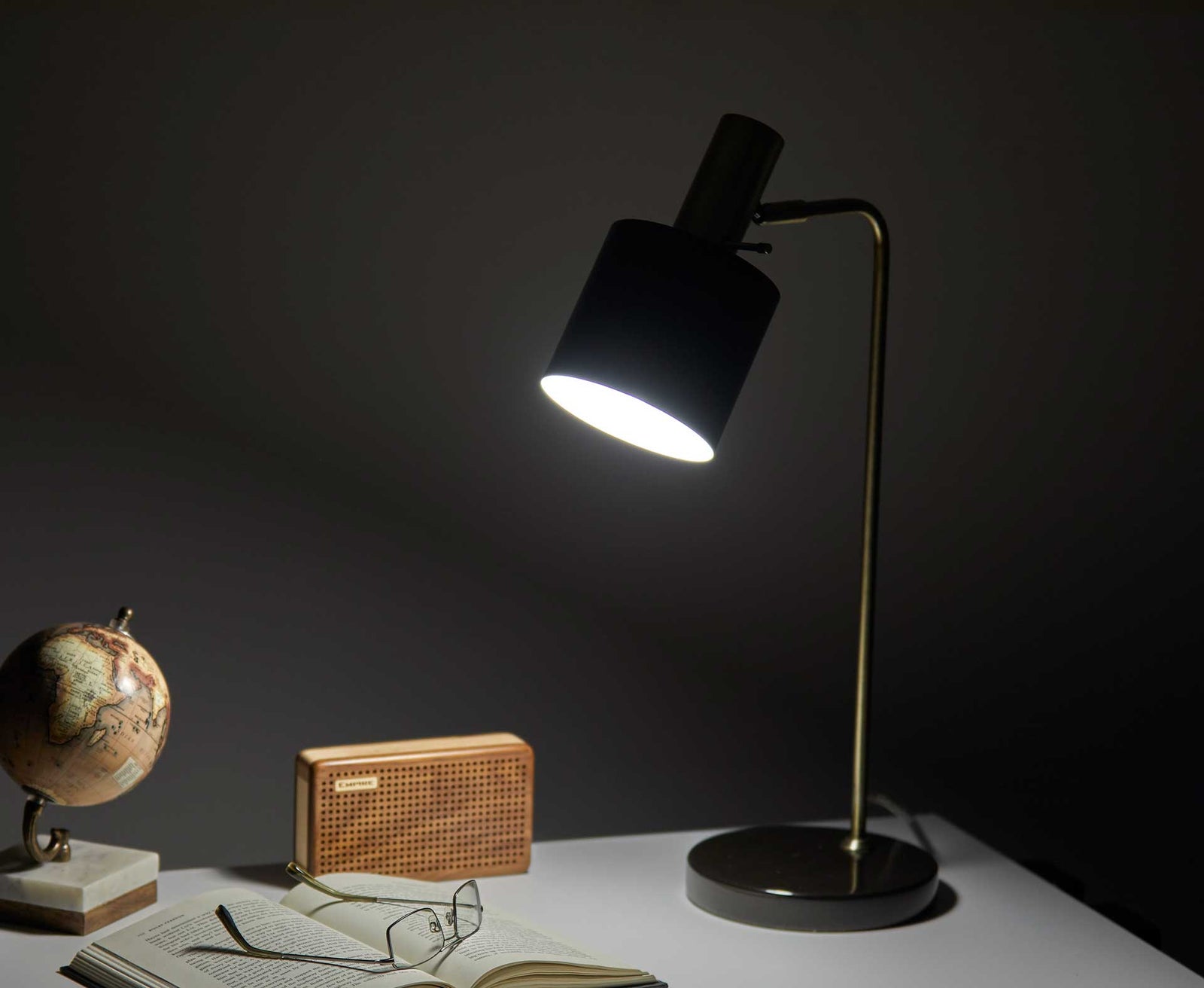 Epinal Desk Lamp Antique Brass/Black