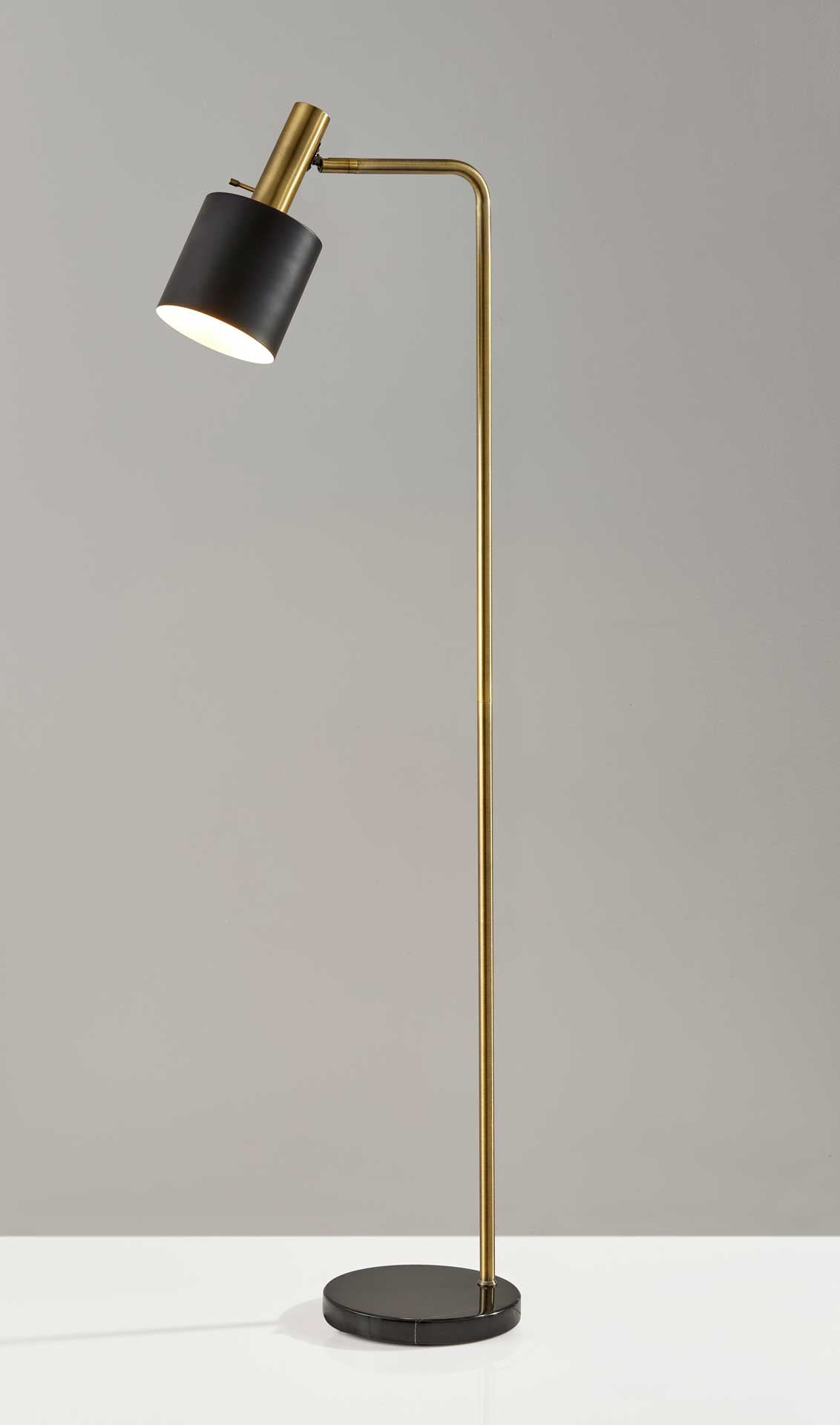 Epinal Floor Lamp Antique Brass/Black