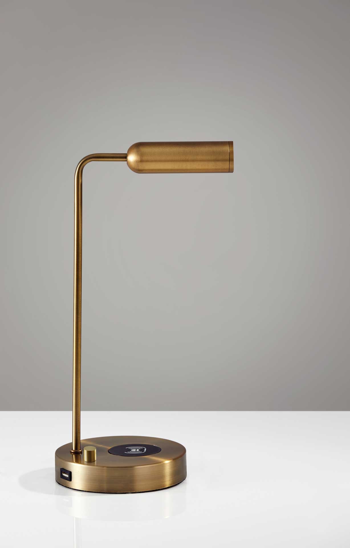 Kane Wireless Charge Desk Lamp Brass