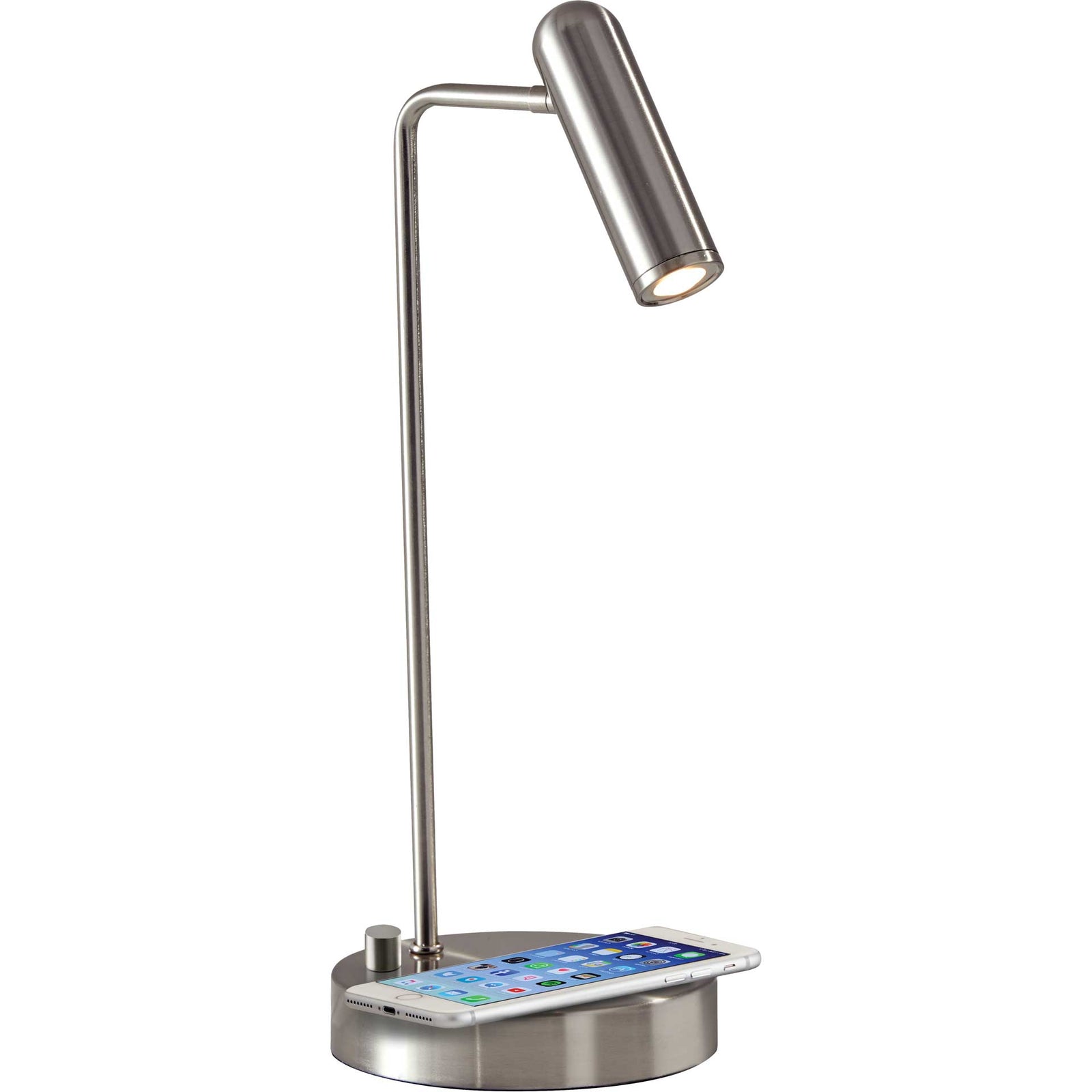 Kane Wireless Charge Desk Lamp Brushed Steel
