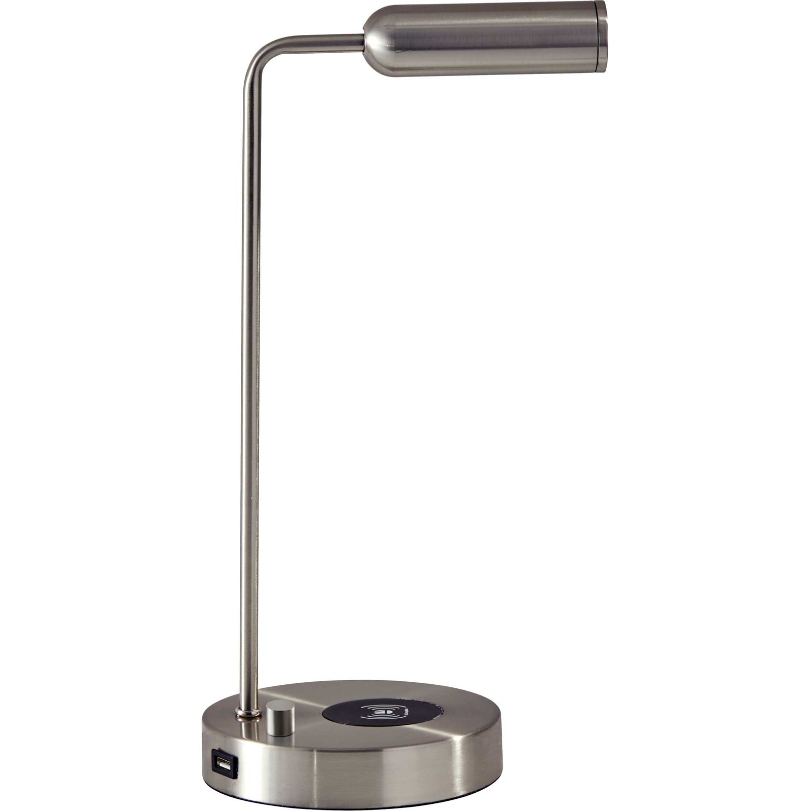 Kane Wireless Charge Desk Lamp Brushed Steel