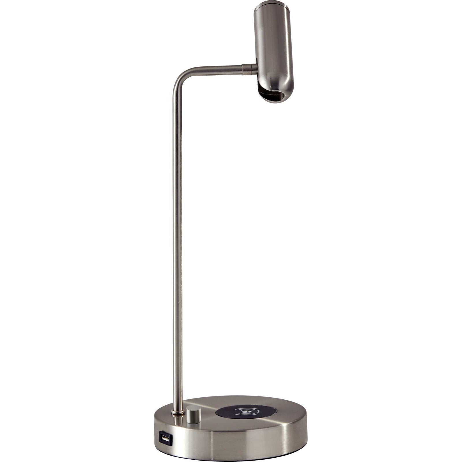 Kane Wireless Charge Desk Lamp Brushed Steel
