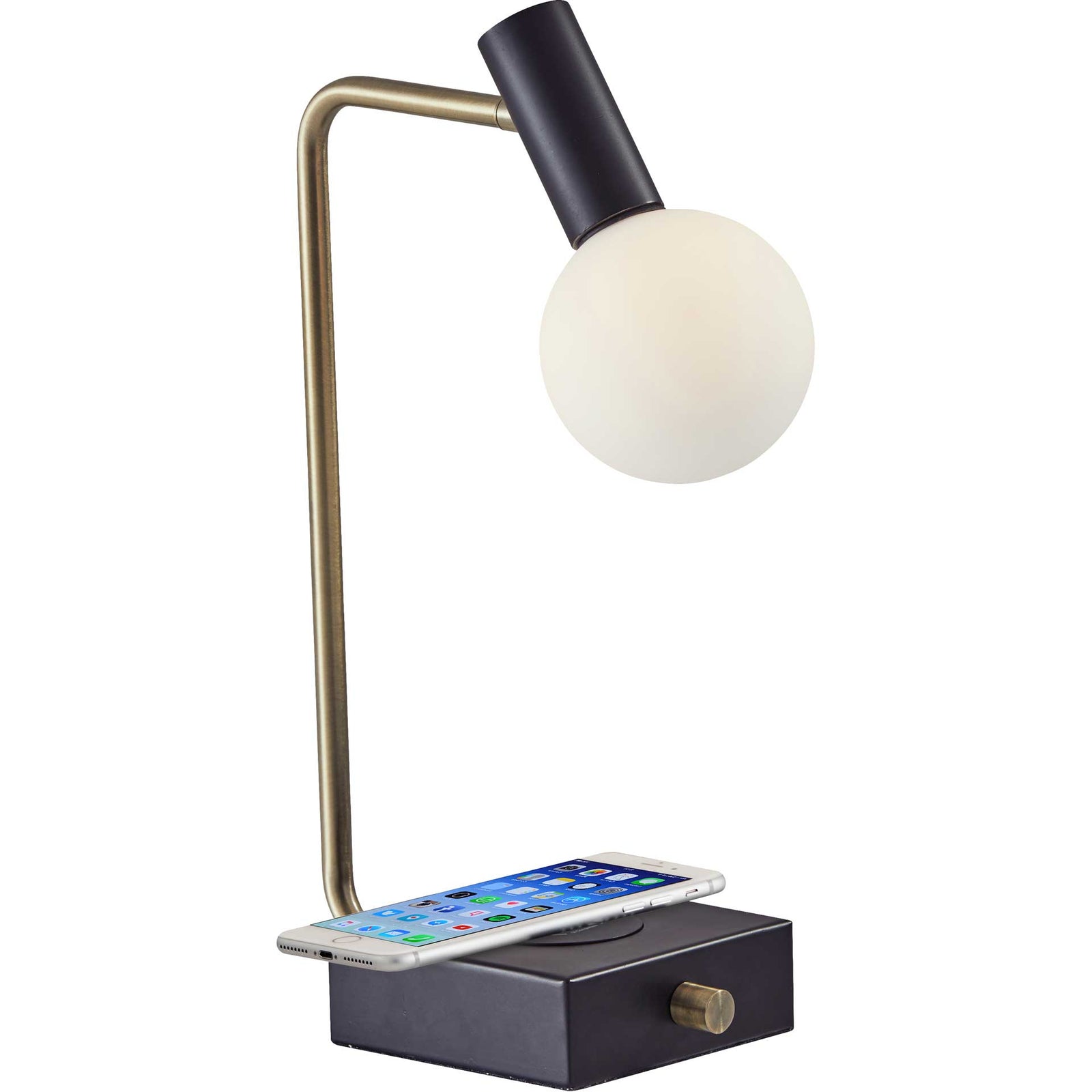Wiltshire Wireless Charge Desk Lamp Black/Brass