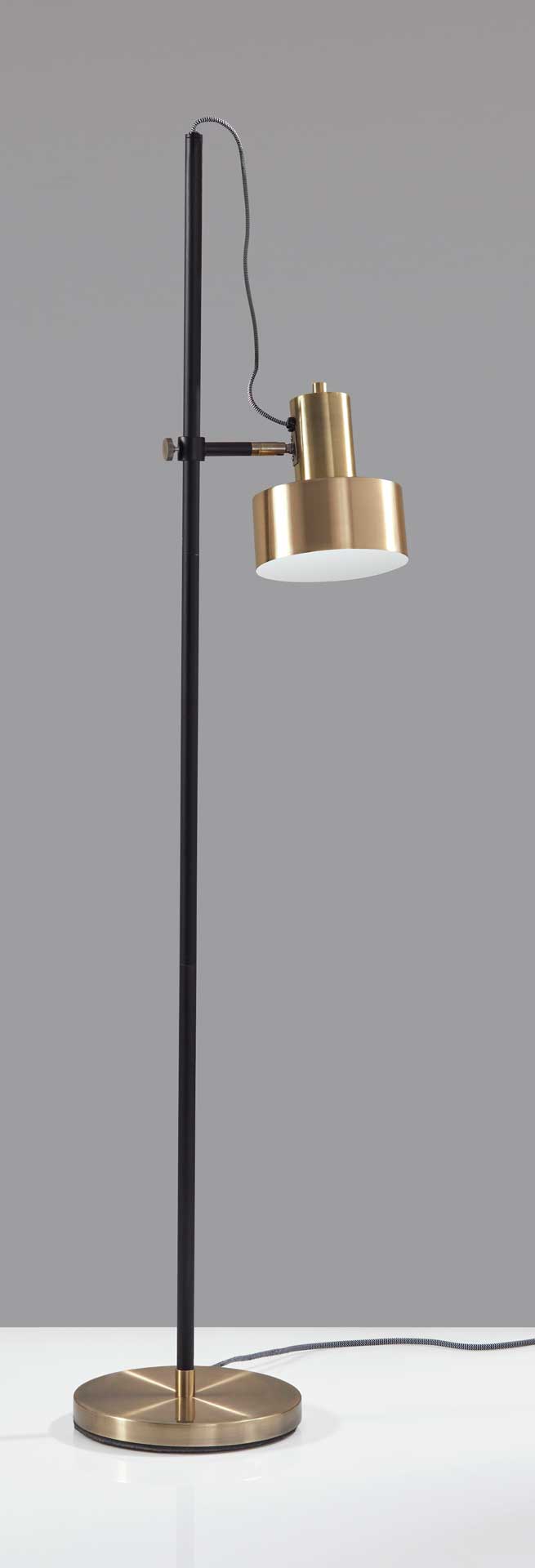 Clamart Floor Lamp Brass/Black