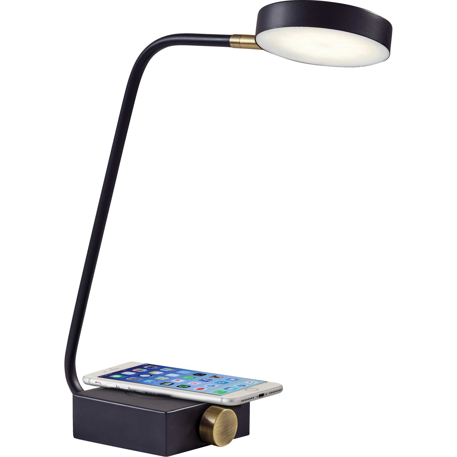 Colomiers Wireless Charge Desk Lamp Black/Brass