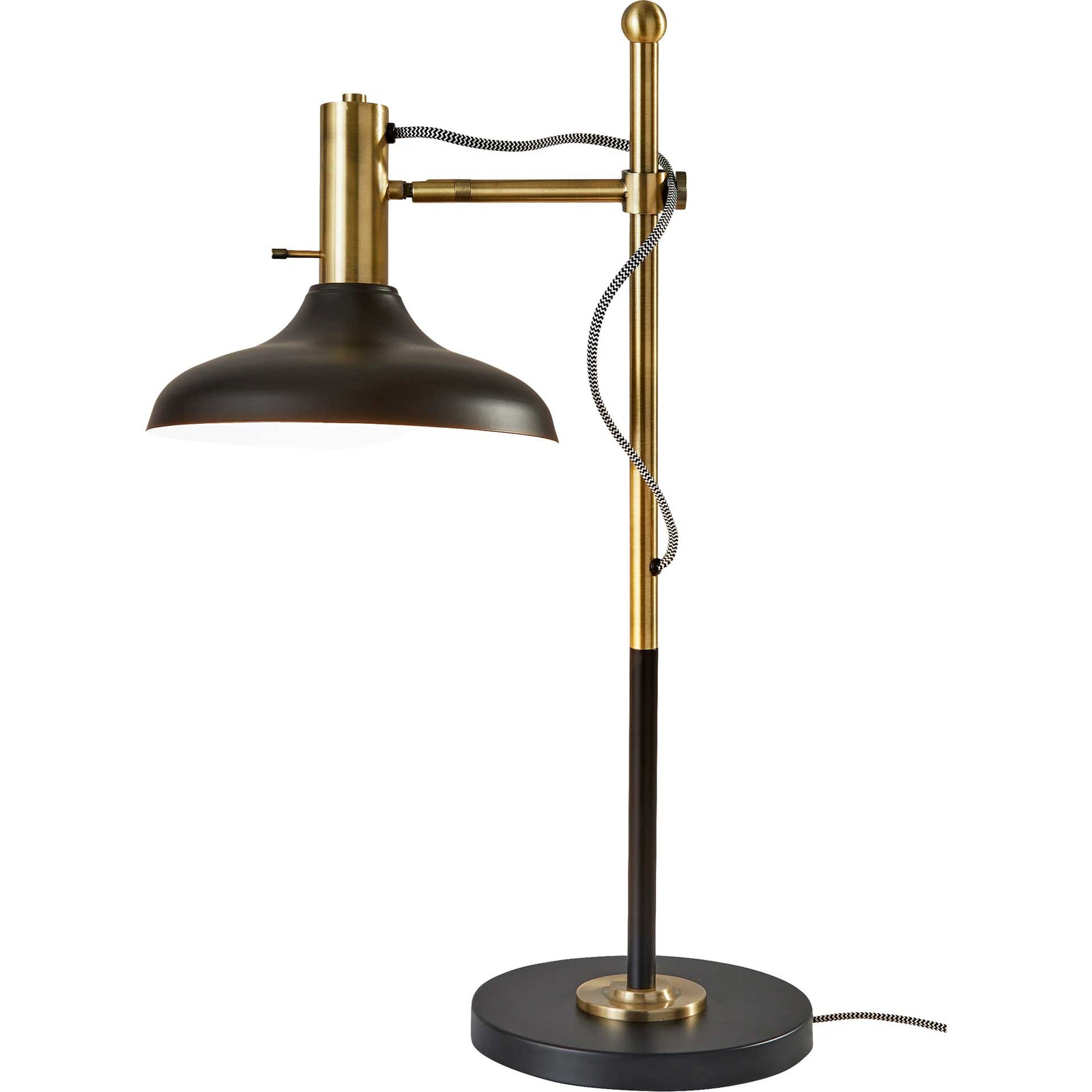 Keith Desk Lamp Black/Antique Brass