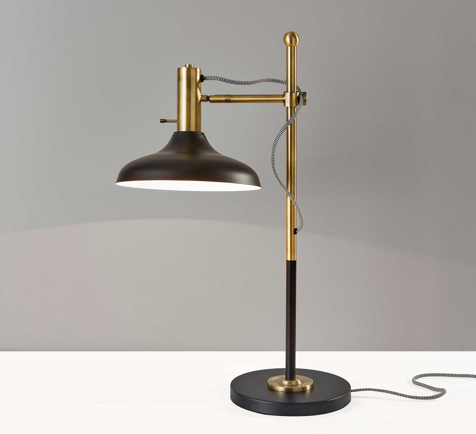 Keith Desk Lamp Black/Antique Brass