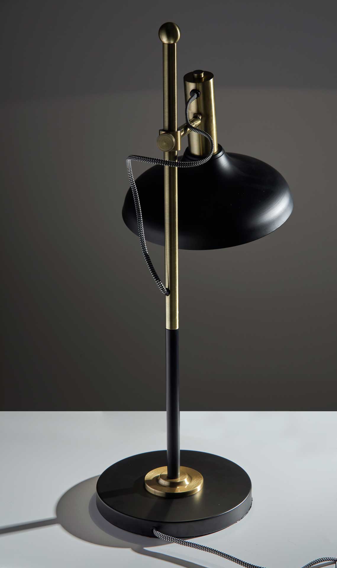 Keith Desk Lamp Black/Antique Brass