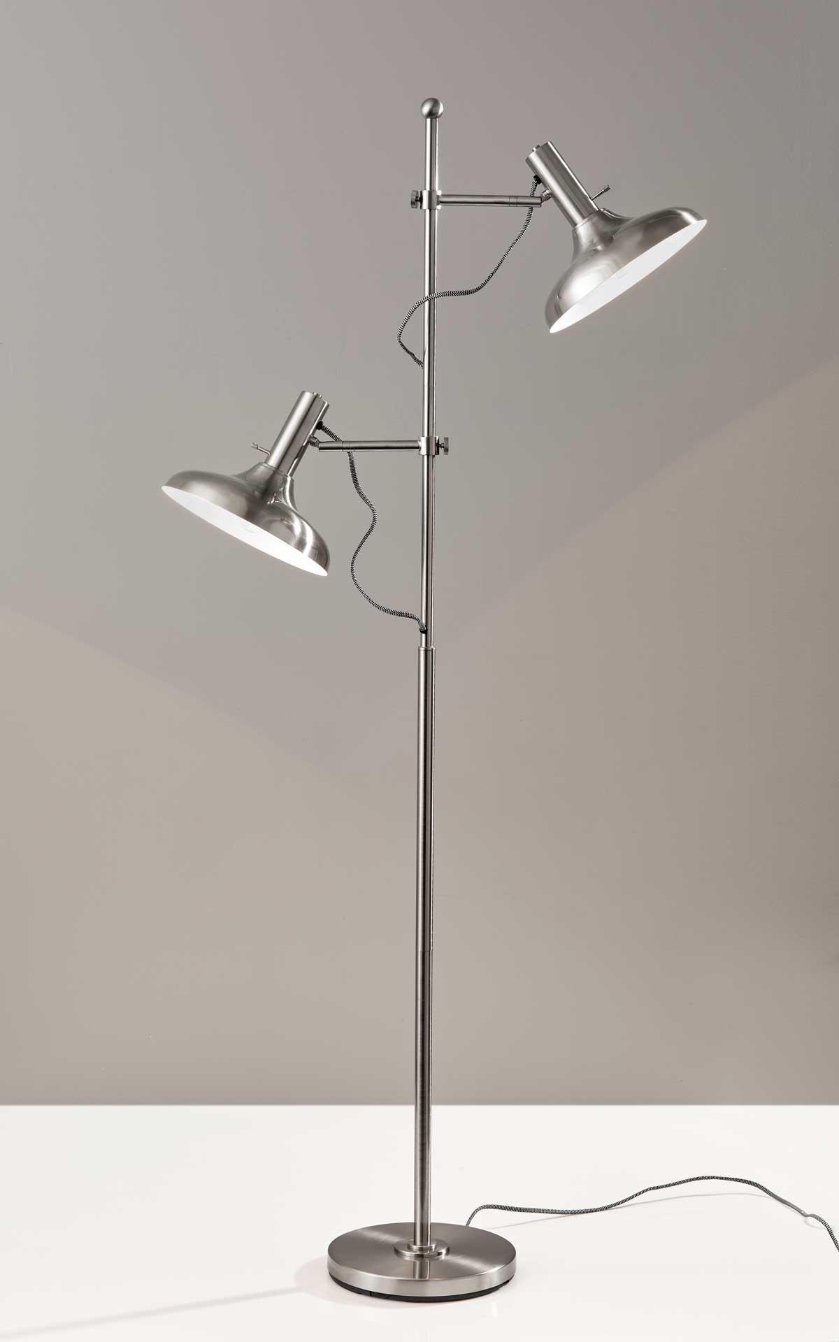 Keith Floor Lamp Brushed Steel