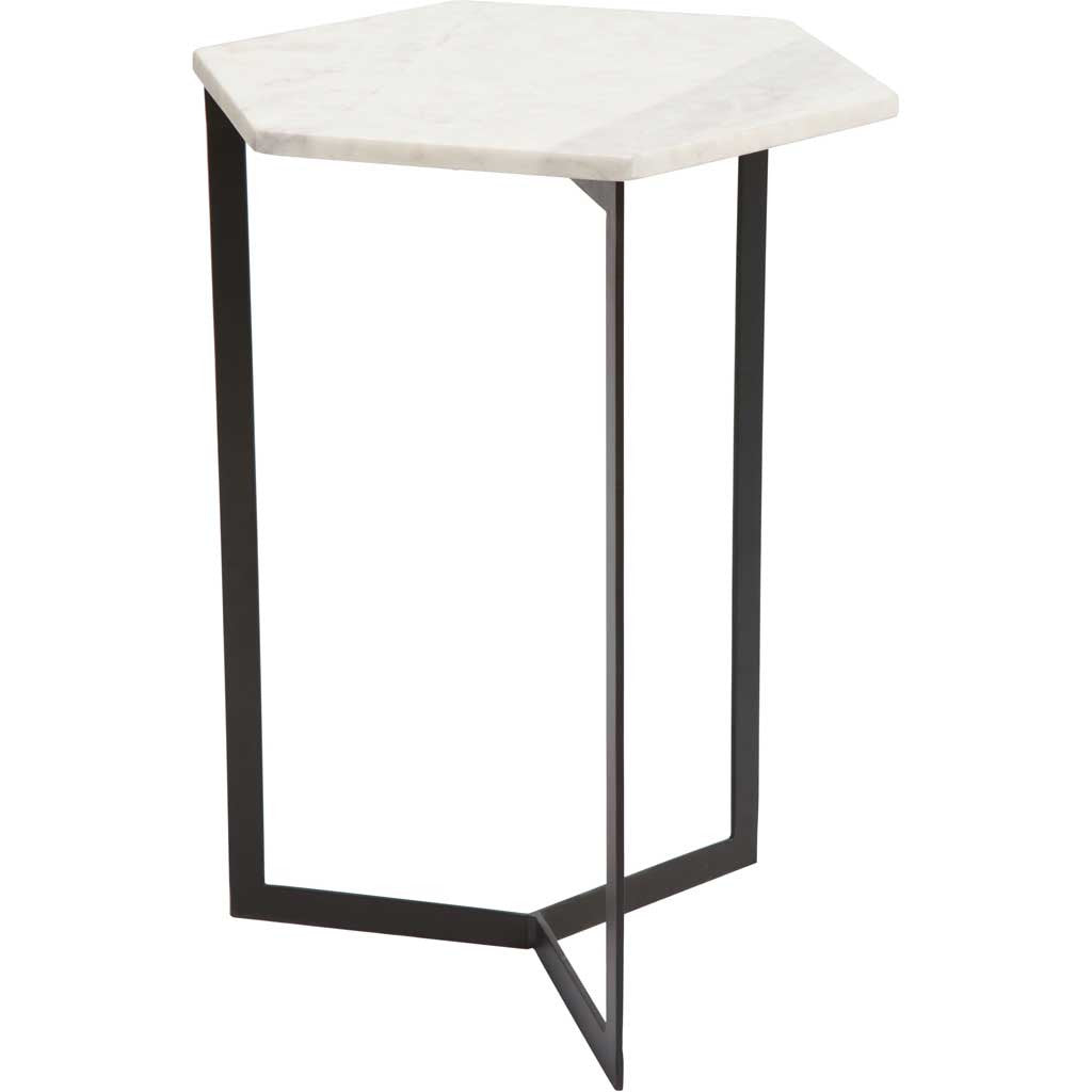 Reed Accent Table Black & White