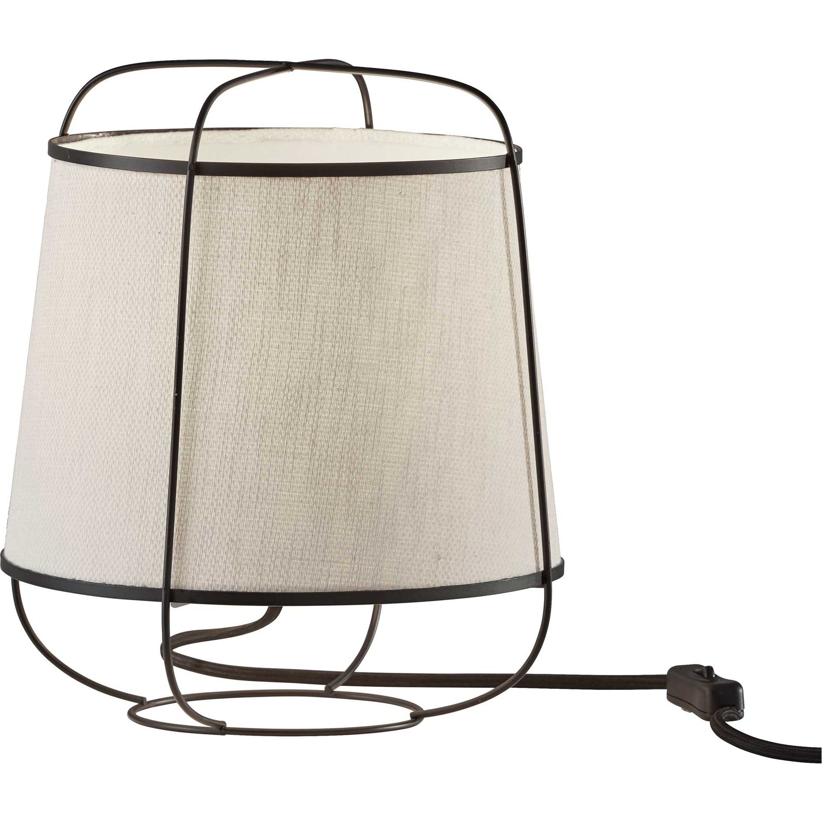 Dax Table Lantern Brushed Steel