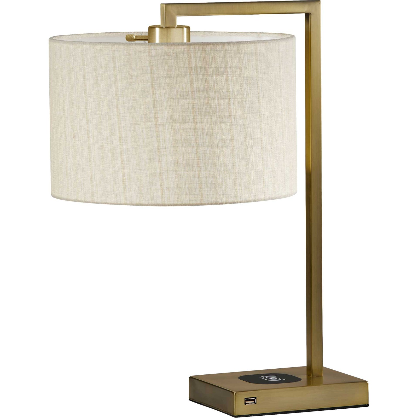 Aurillac Wireless Charge Table Lamp Brass
