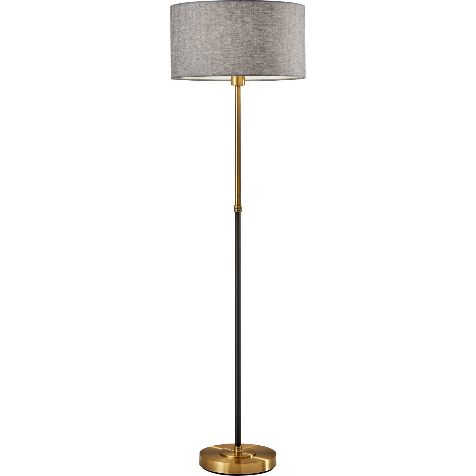 Begles Floor Lamp Black/Antique Brass