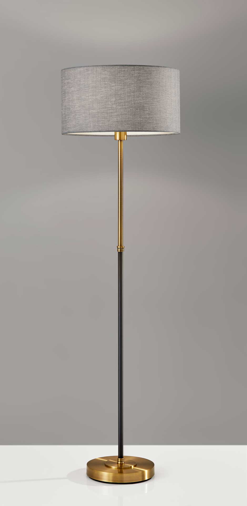 Begles Floor Lamp Black/Antique Brass