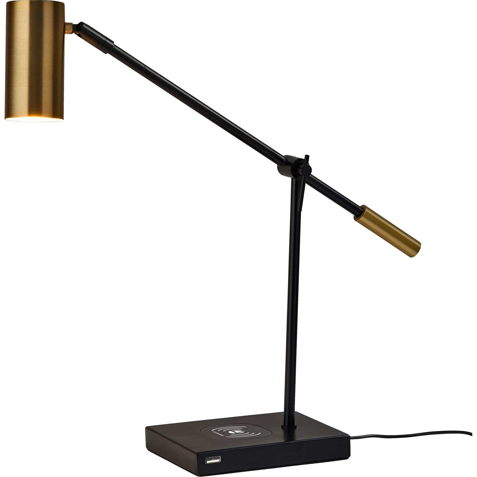 Colombes Wireless Charge Desk Lamp Black/Brass
