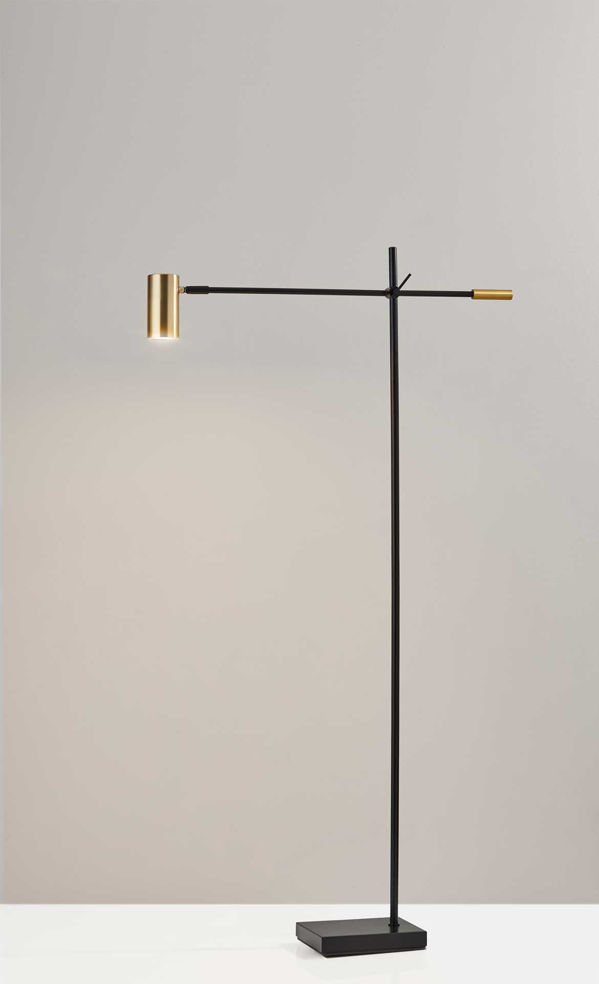 Colombes LED Floor Lamp Black/Brass