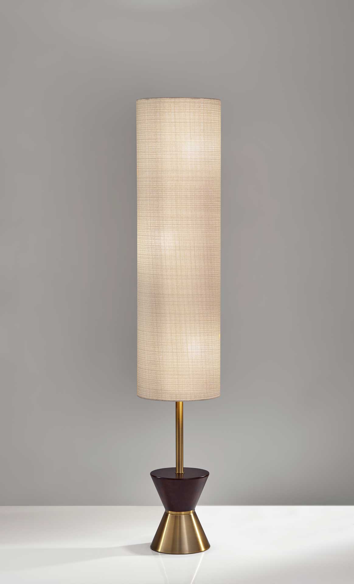 Cannet Floor Lantern Brass/Walnut