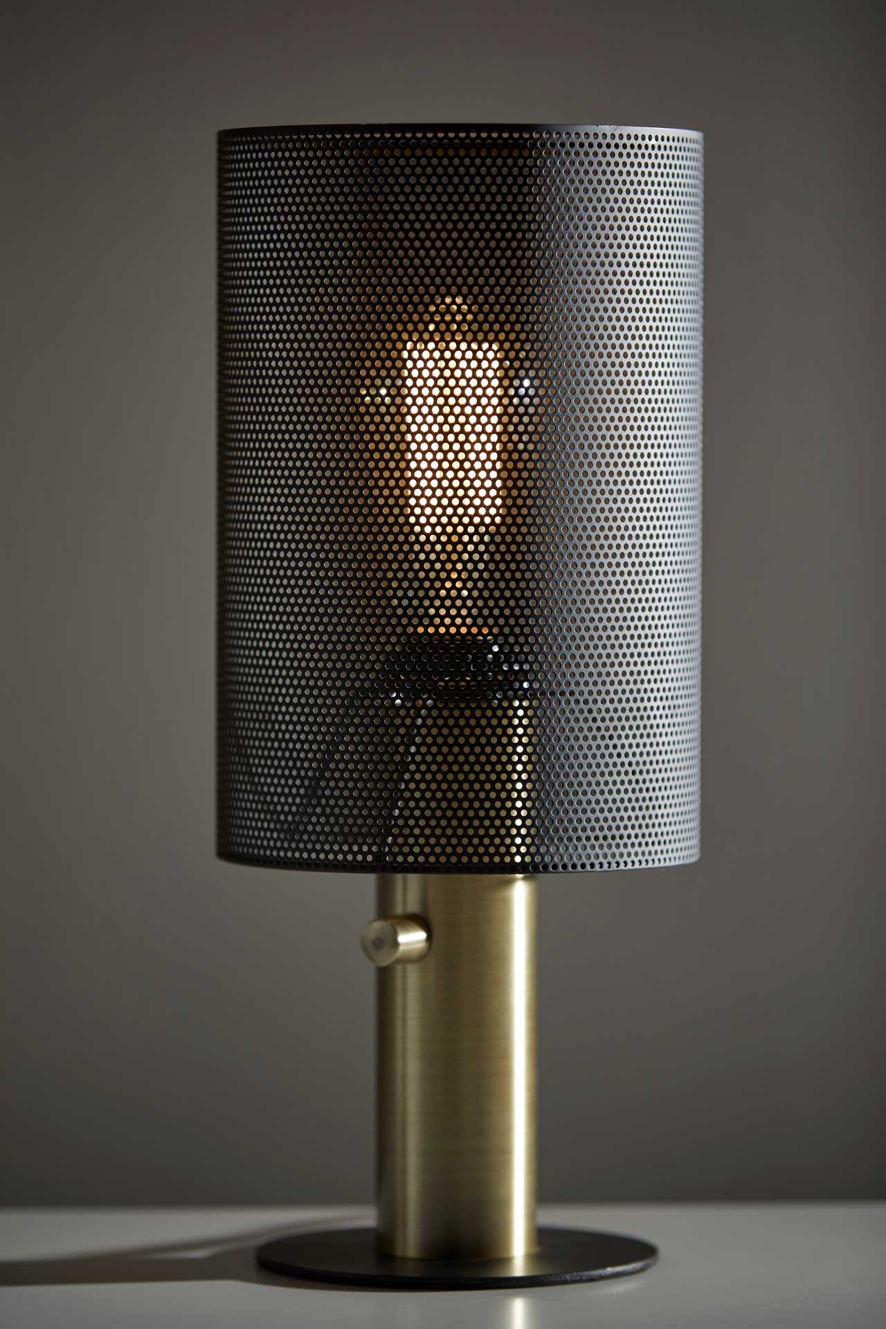 Niort Table Lamp Black/Antique Brass