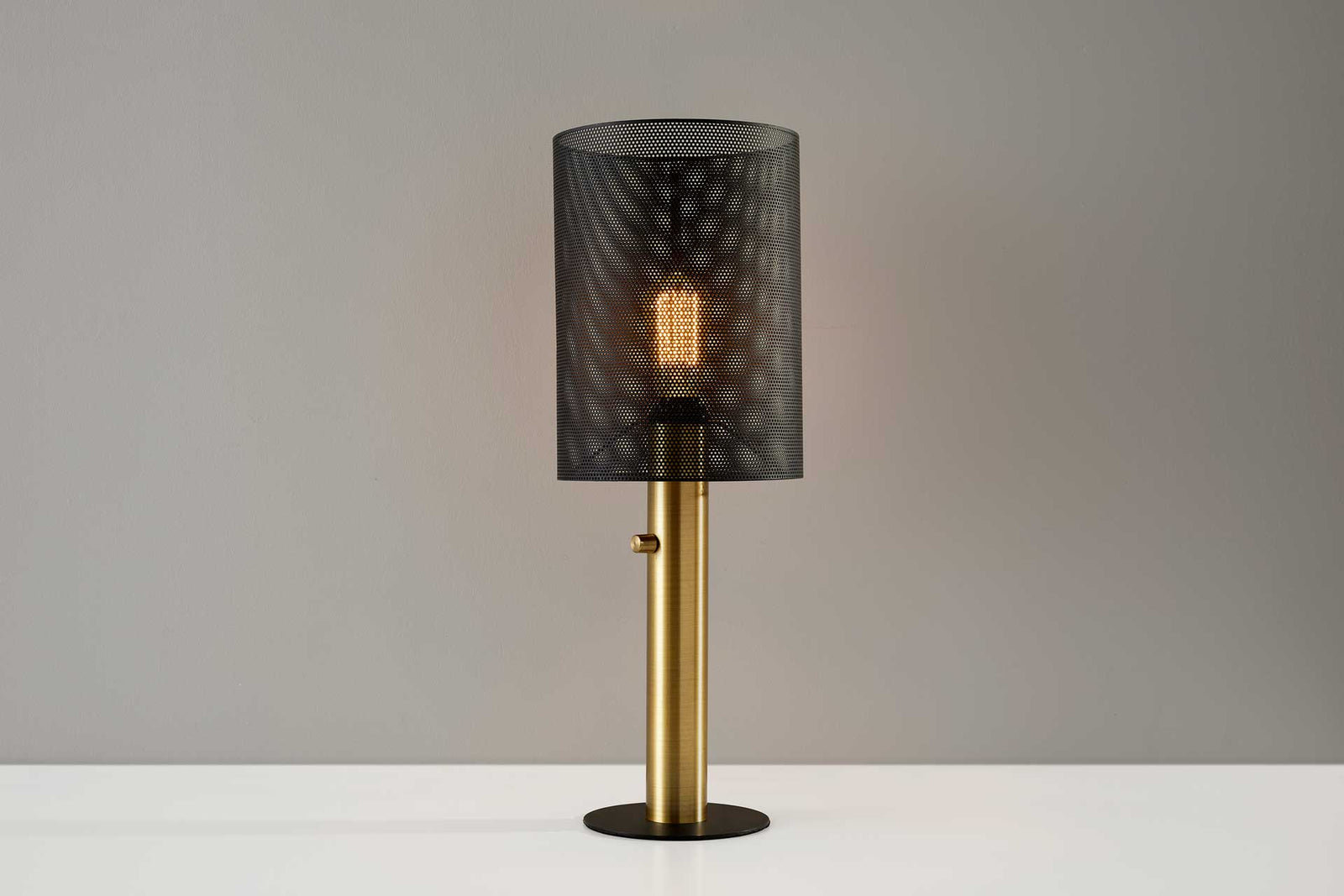 Niort Tall Table Lamp Black/Antique Brass