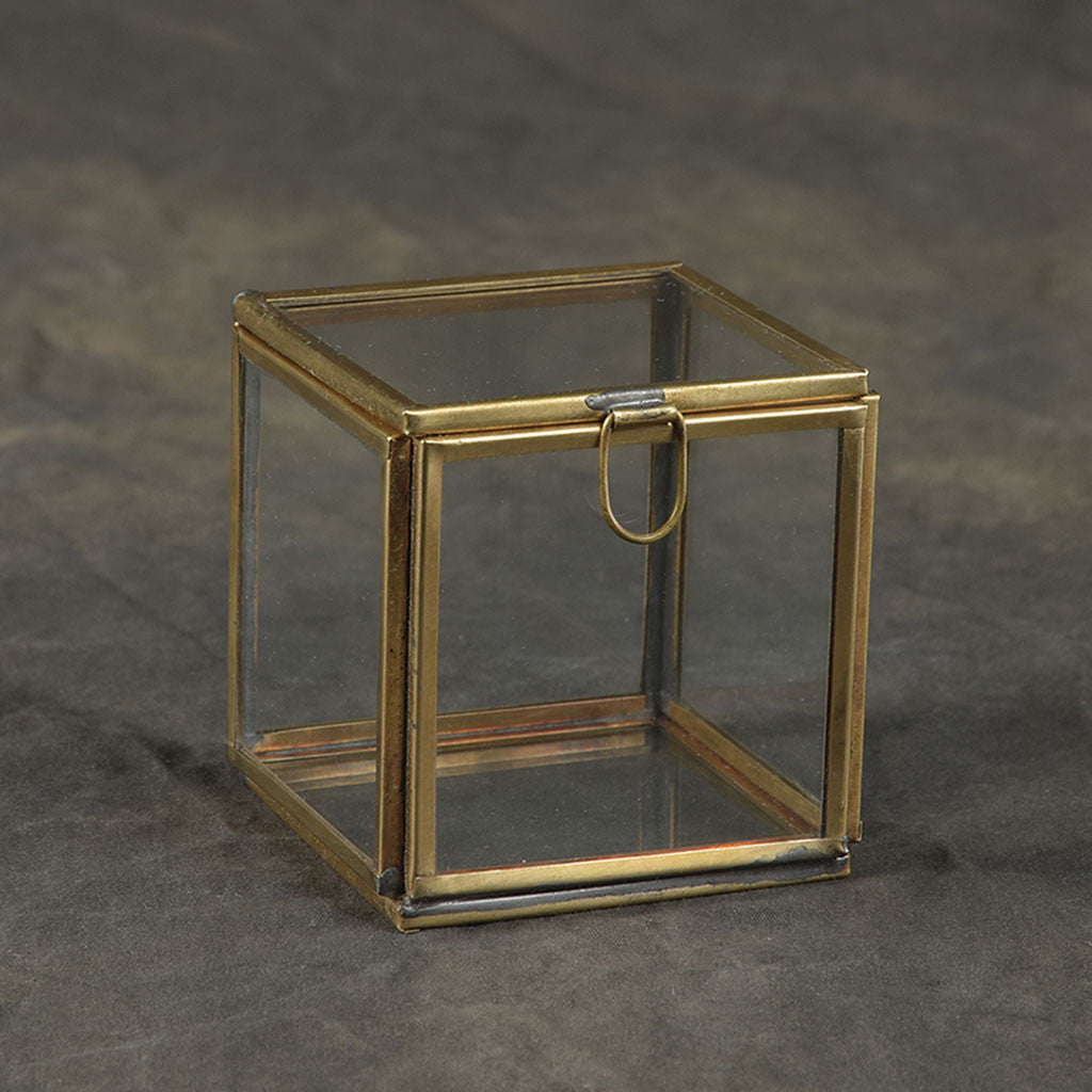 Peter Demi Leaded Glass Box Brass