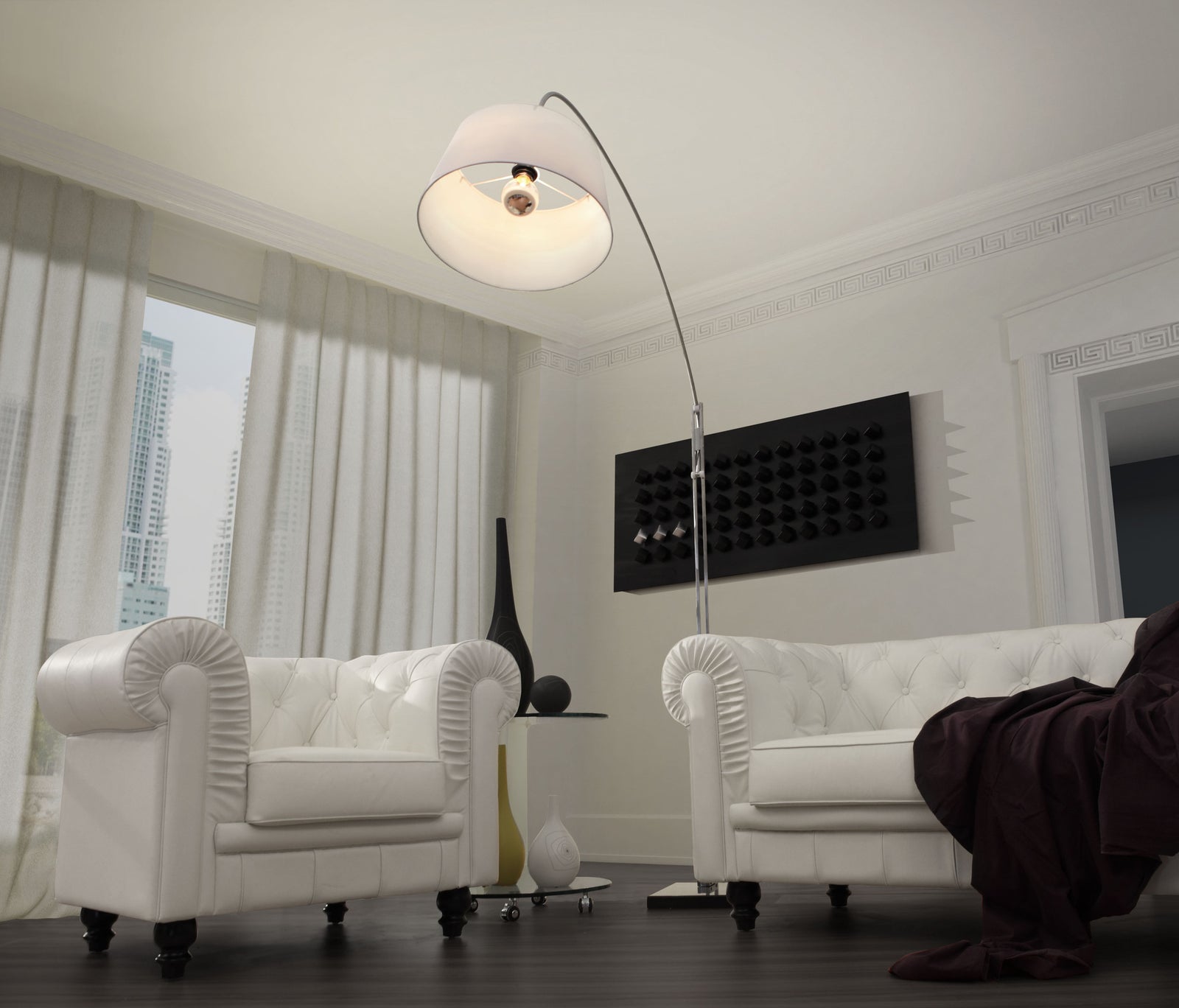 Allen Floor Lamp Beige