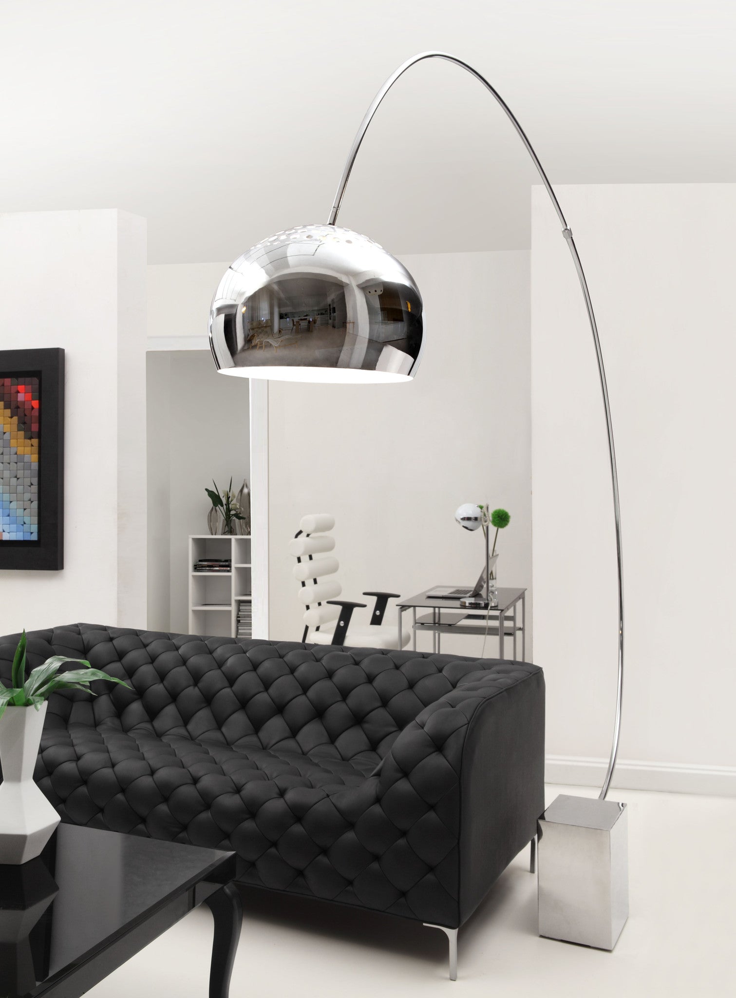 Garden Floor Lamp Chrome