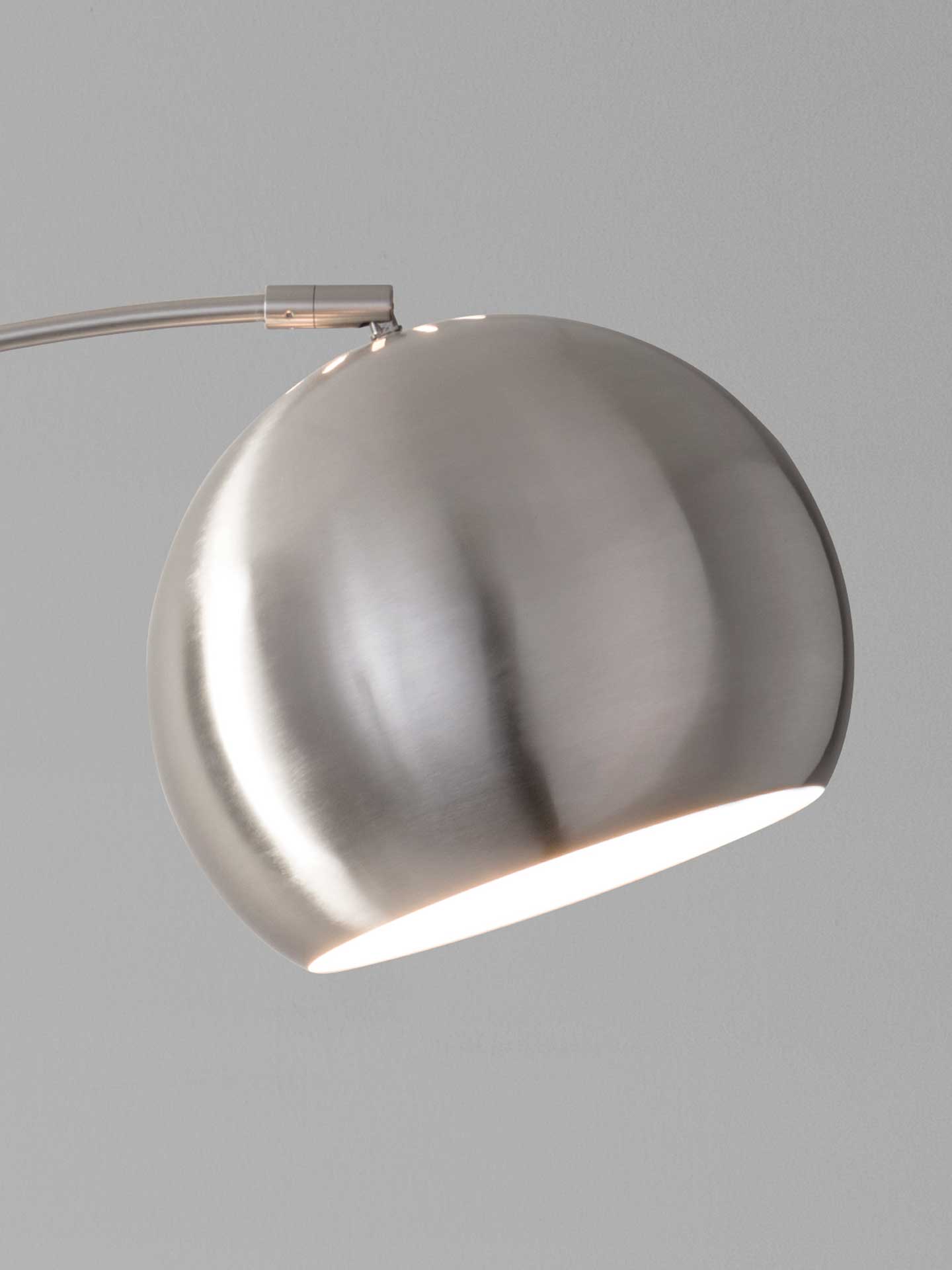 Asheville Arc Lamp Brushed Steel