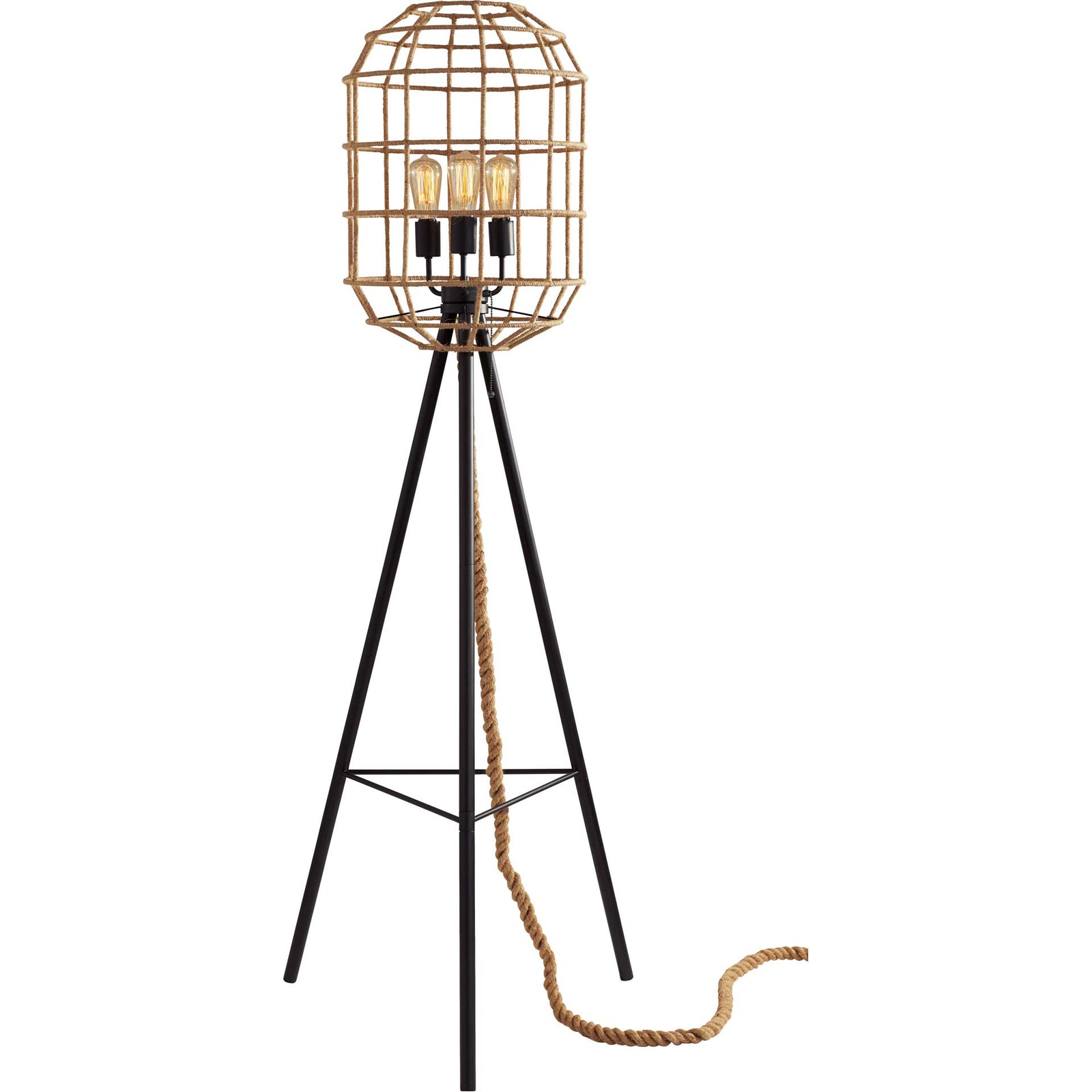 Molde Floor Lamp Black/Natural