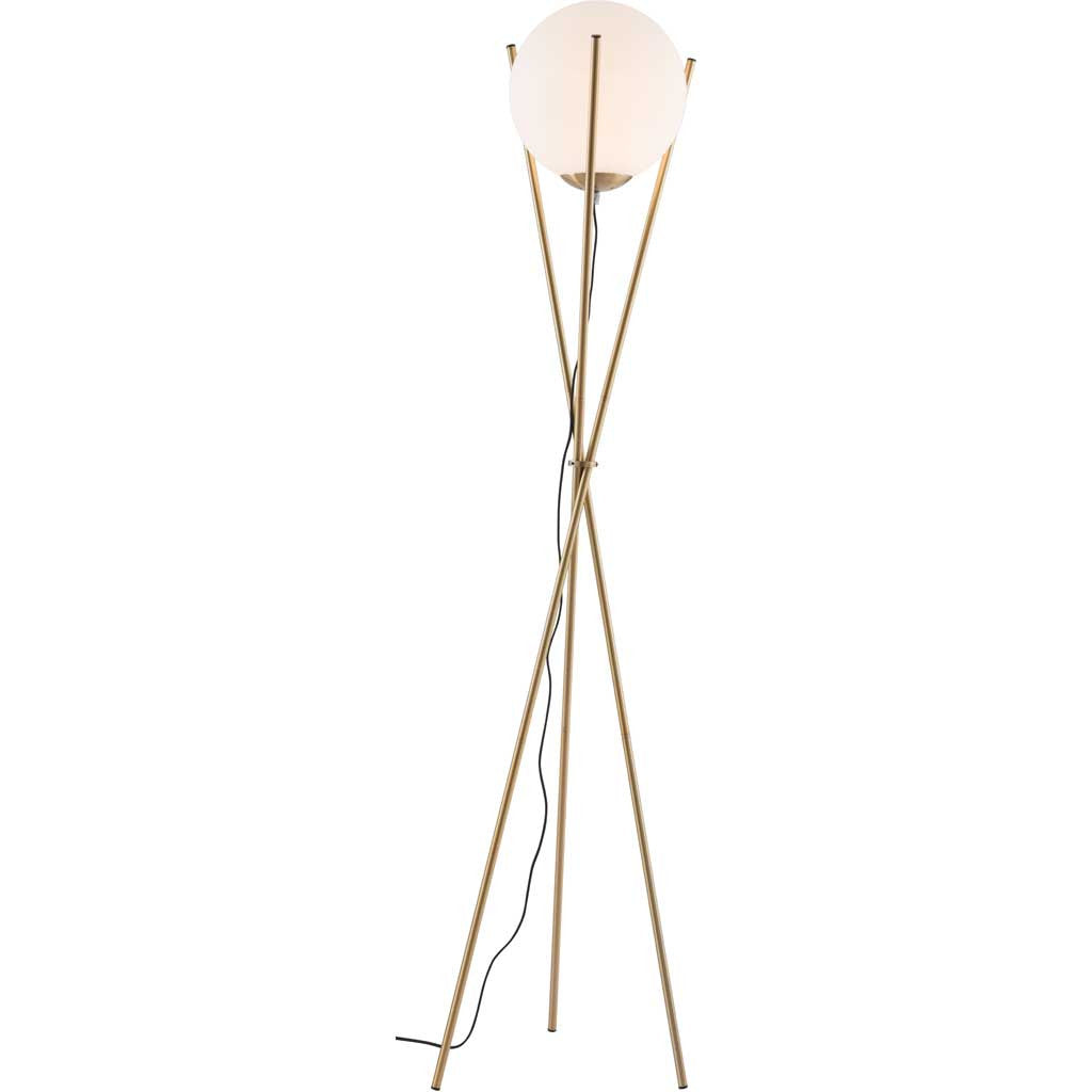Anthem Floor Lamp White & Brushed Brass