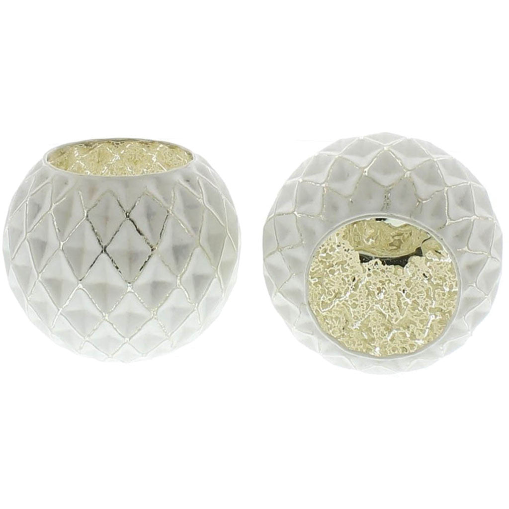Geometric Glass Votive Cups (Set of 2)