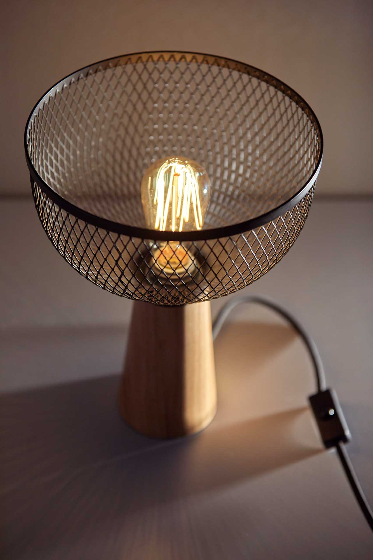 Dammarie Table Lamp Black/Natural