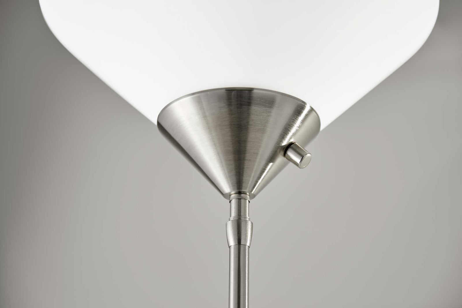 Puteaux Torchiere Brushed Steel