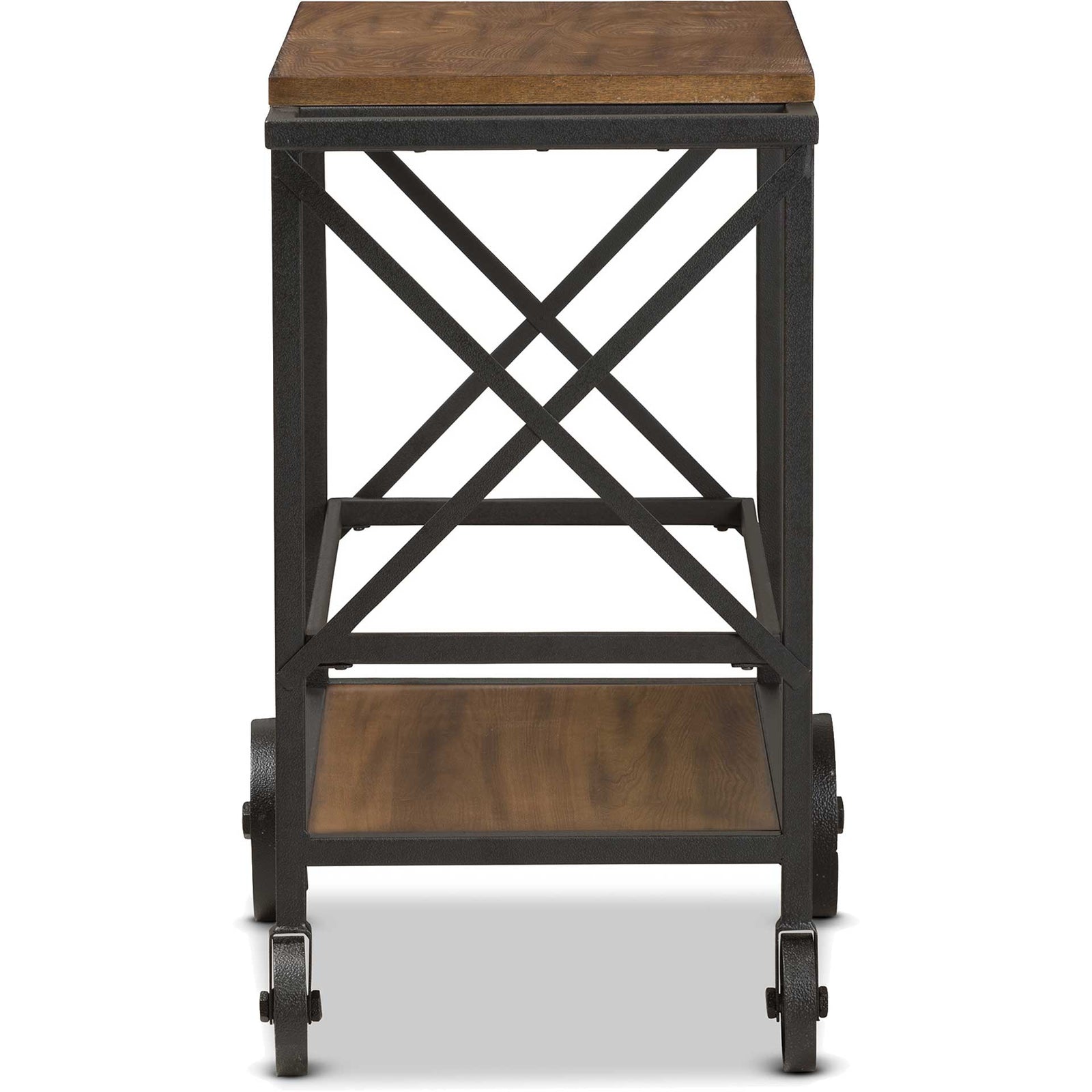 Charlie Mobile Serving Cart Oak/Black