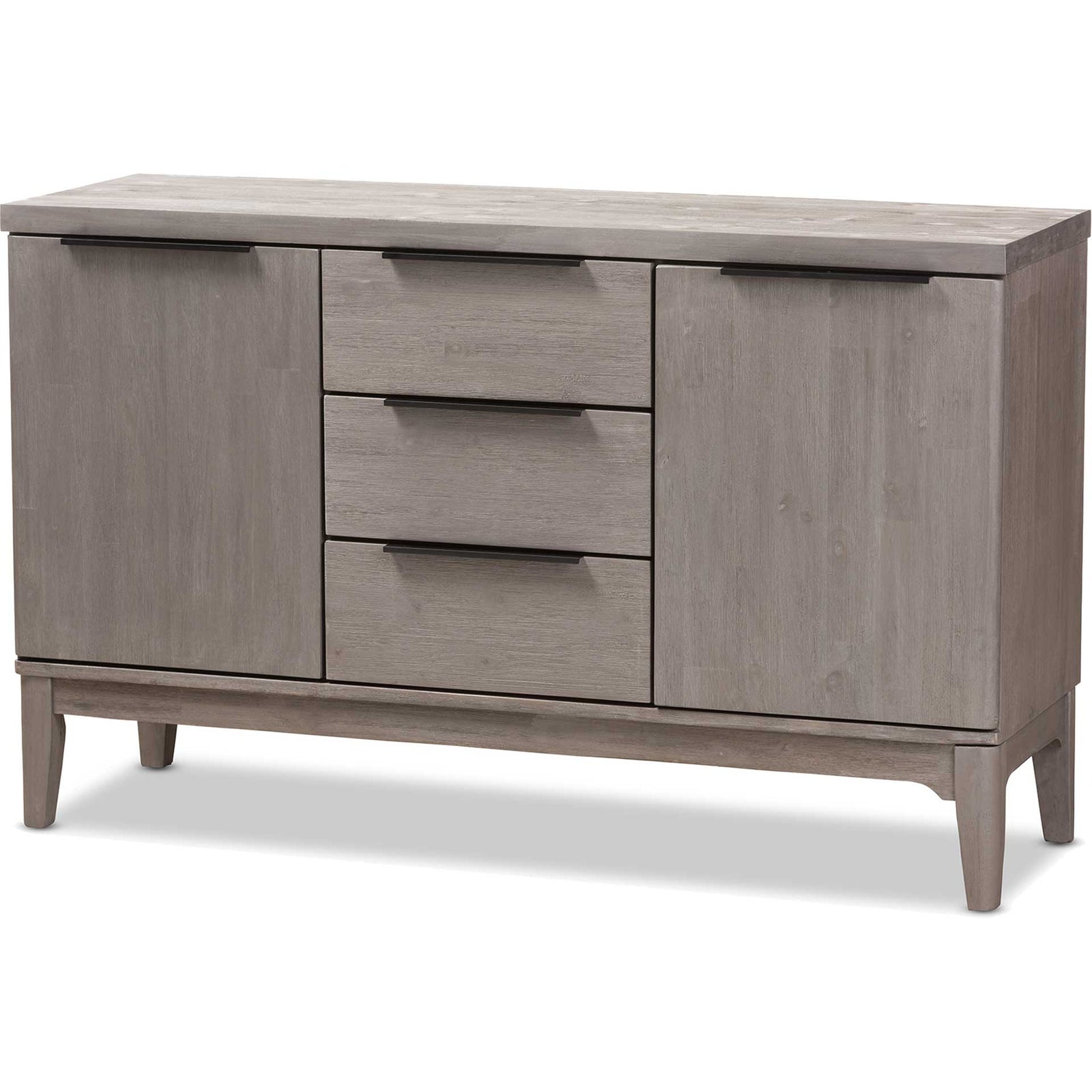Naarah 3-Drawer Sideboard Platinum Gray