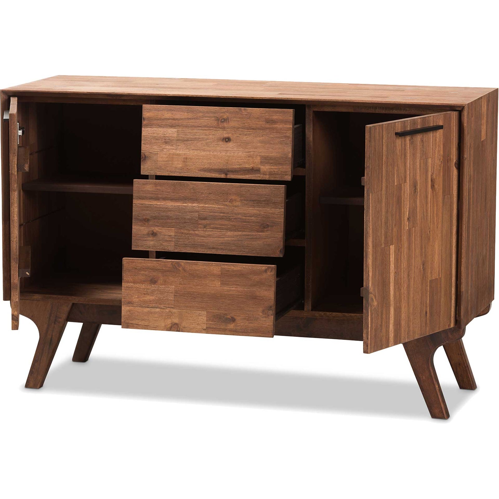 Siara 3-Drawer Sideboard Brown