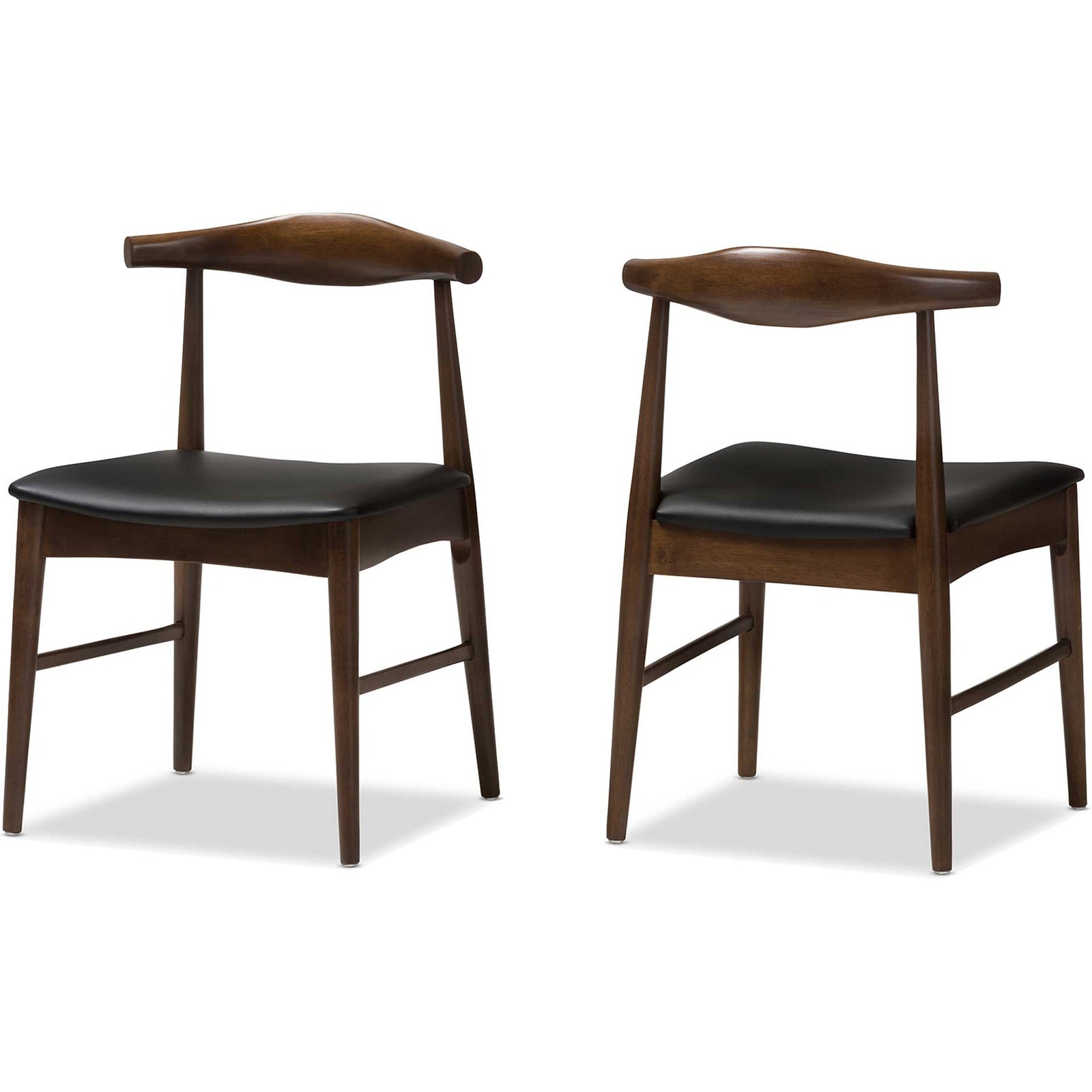 Wiley Dining Chair Black/Walnut (Set of 2)