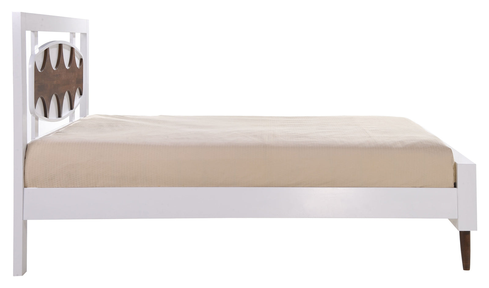 Seaton Bed Walnut & White