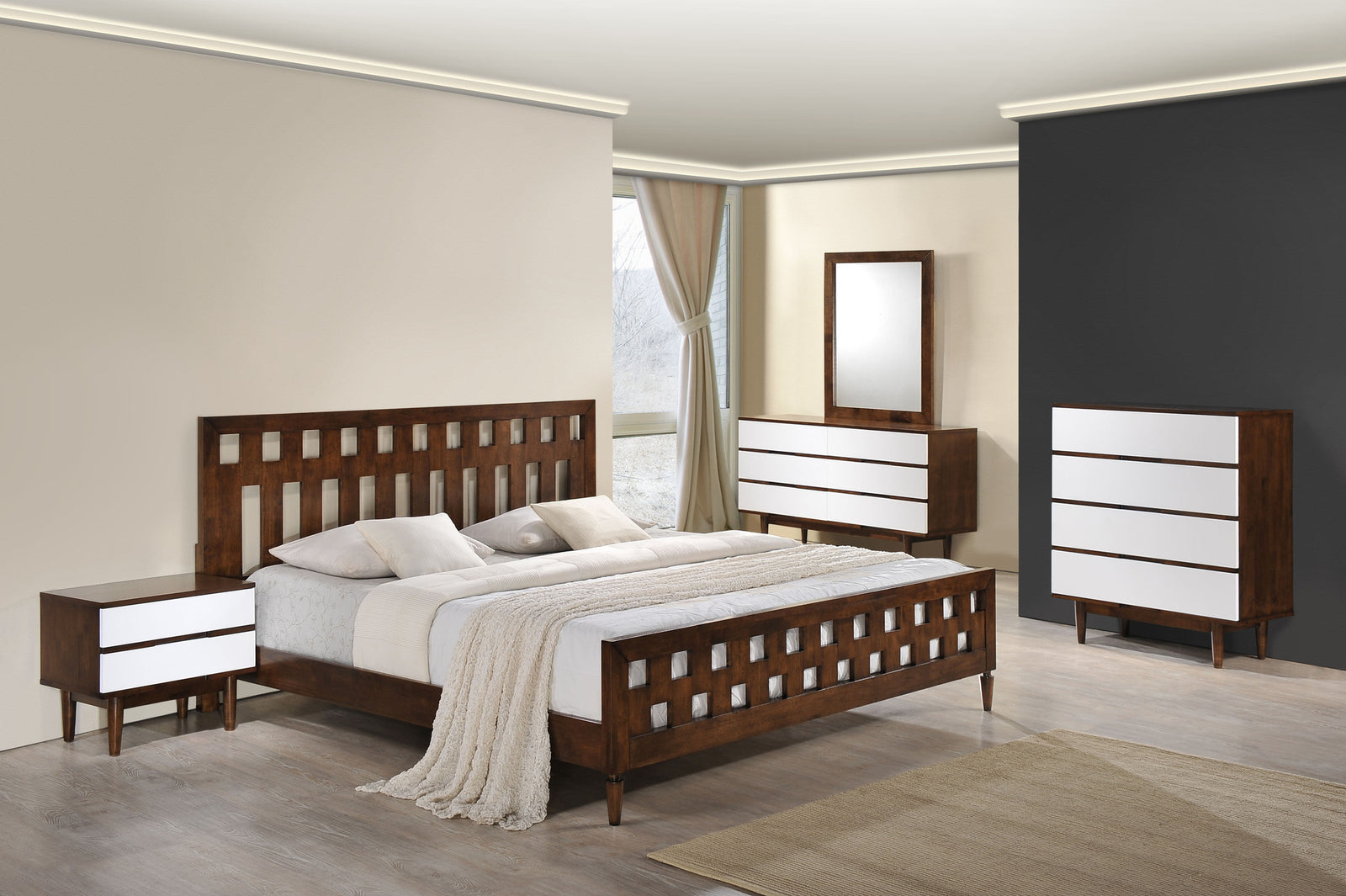Lan Bed Walnut