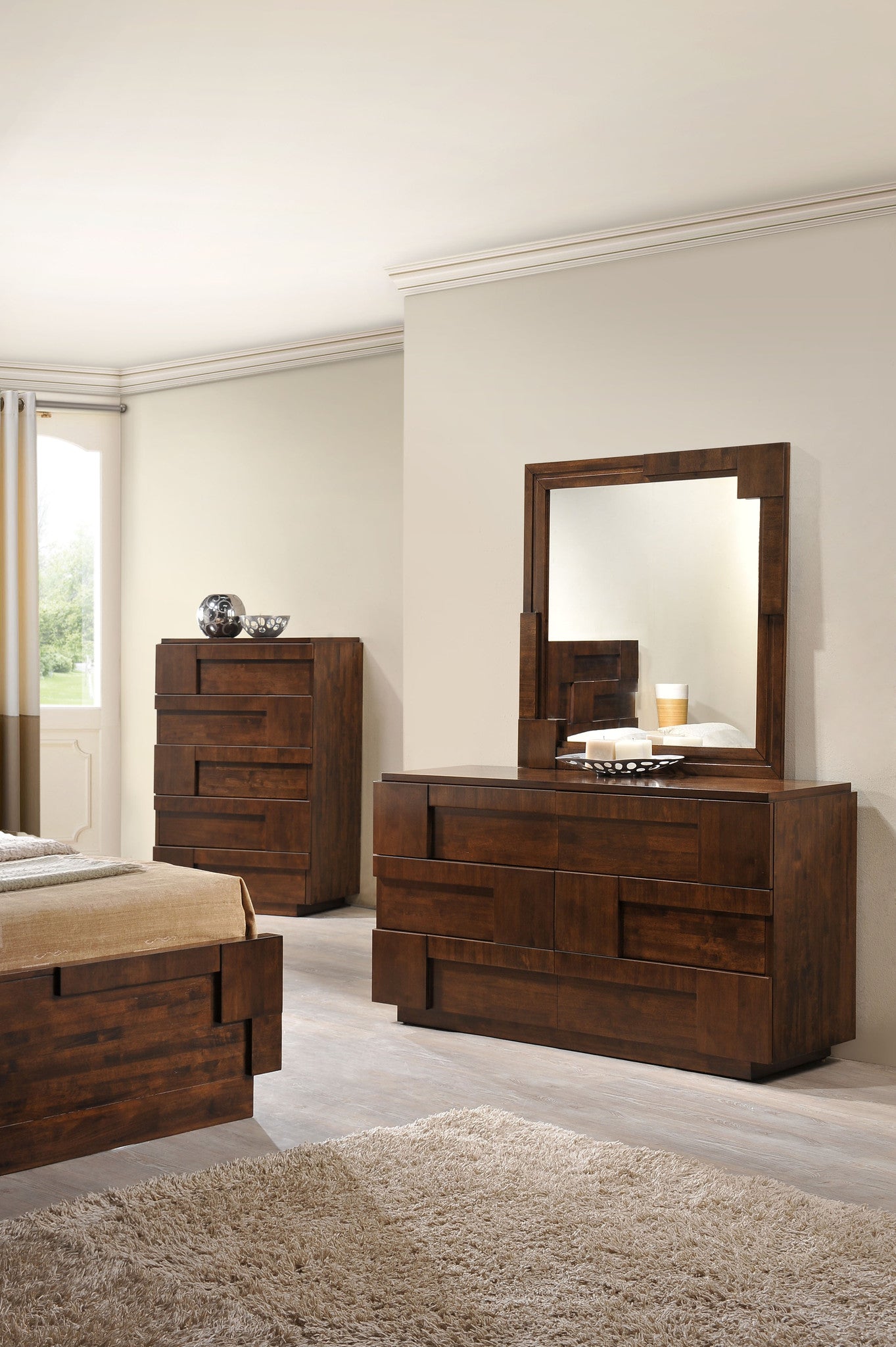 San Marino Double Dresser Walnut