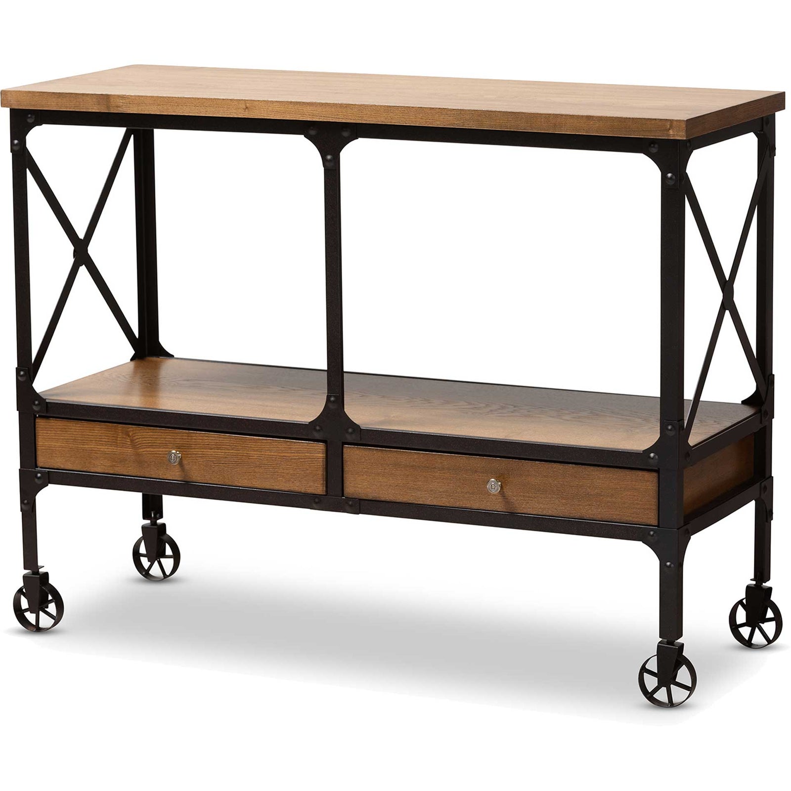 Alexandra Desk Dark Oak/Dark Bronze