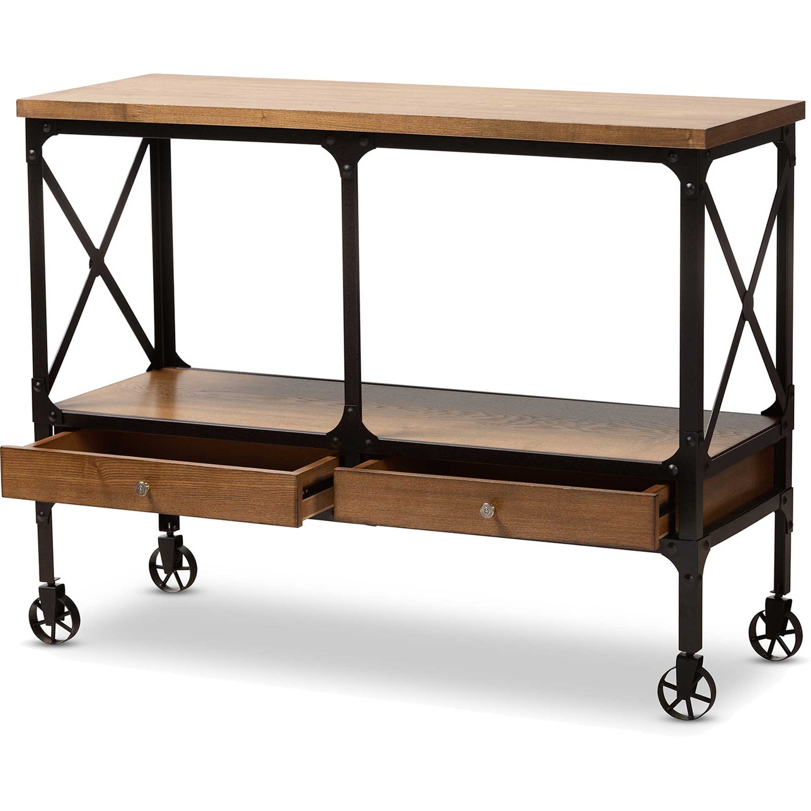 Alexandra Desk Dark Oak/Dark Bronze