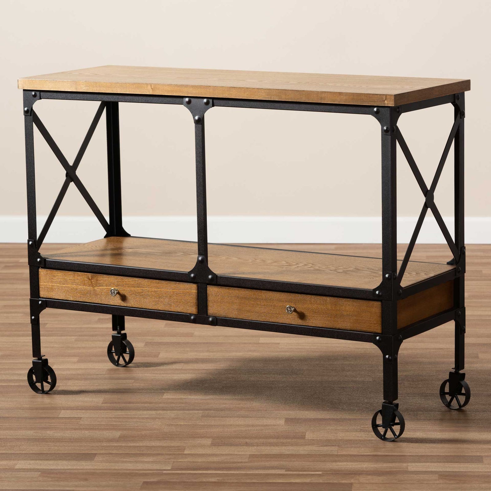 Alexandra Desk Dark Oak/Dark Bronze