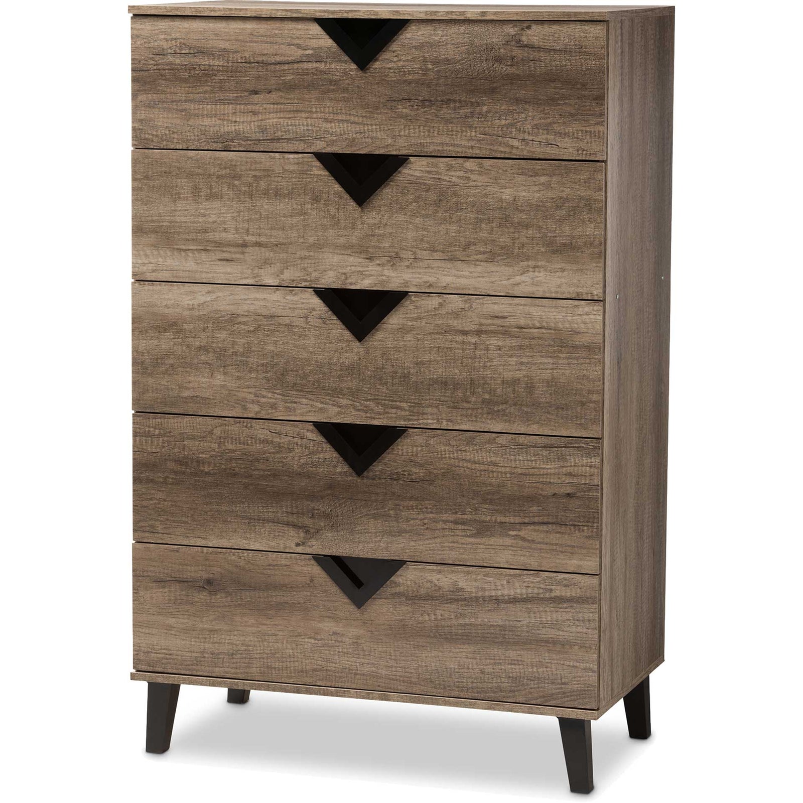 Waverly 5-Drawer Chest Light Brown