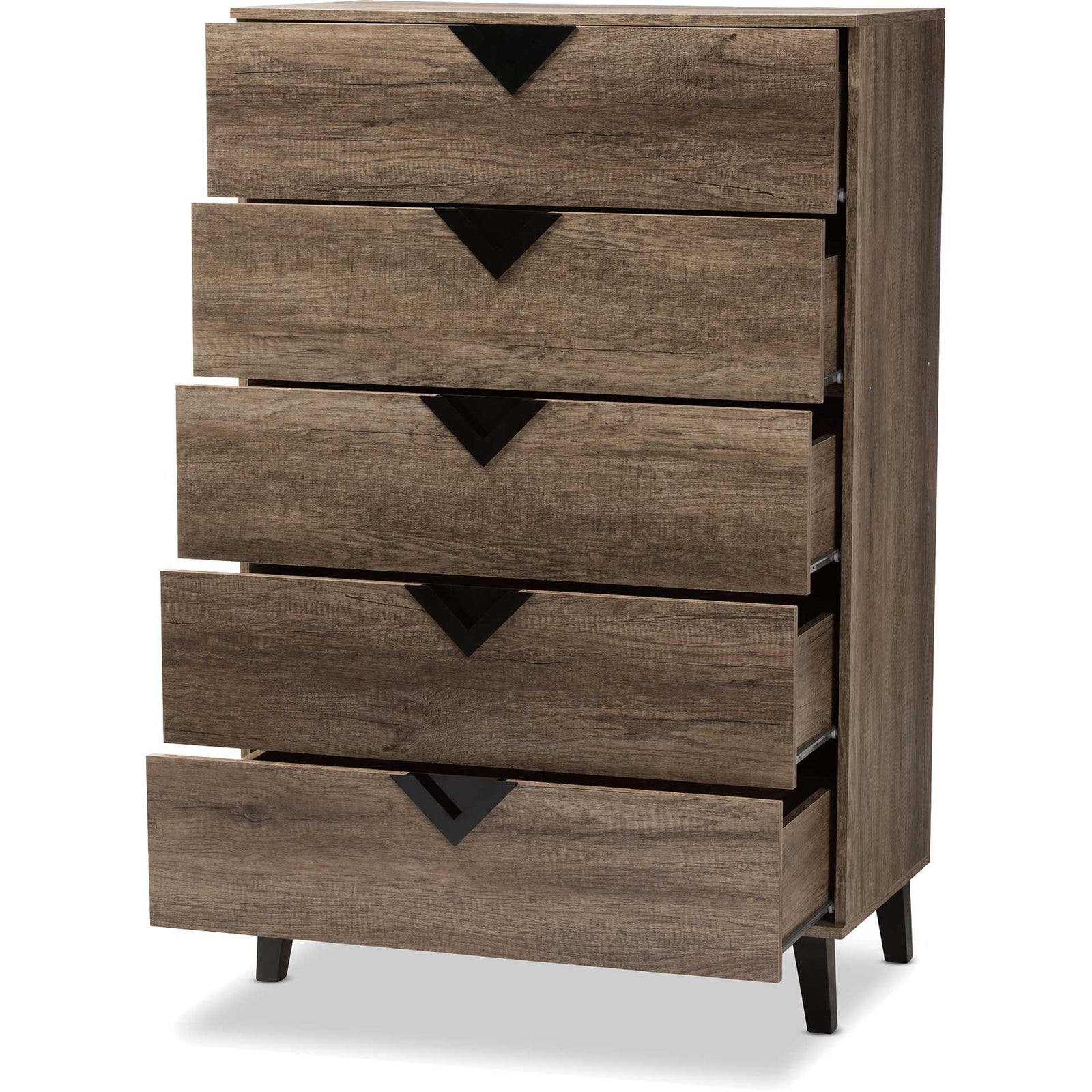 Waverly 5-Drawer Chest Light Brown