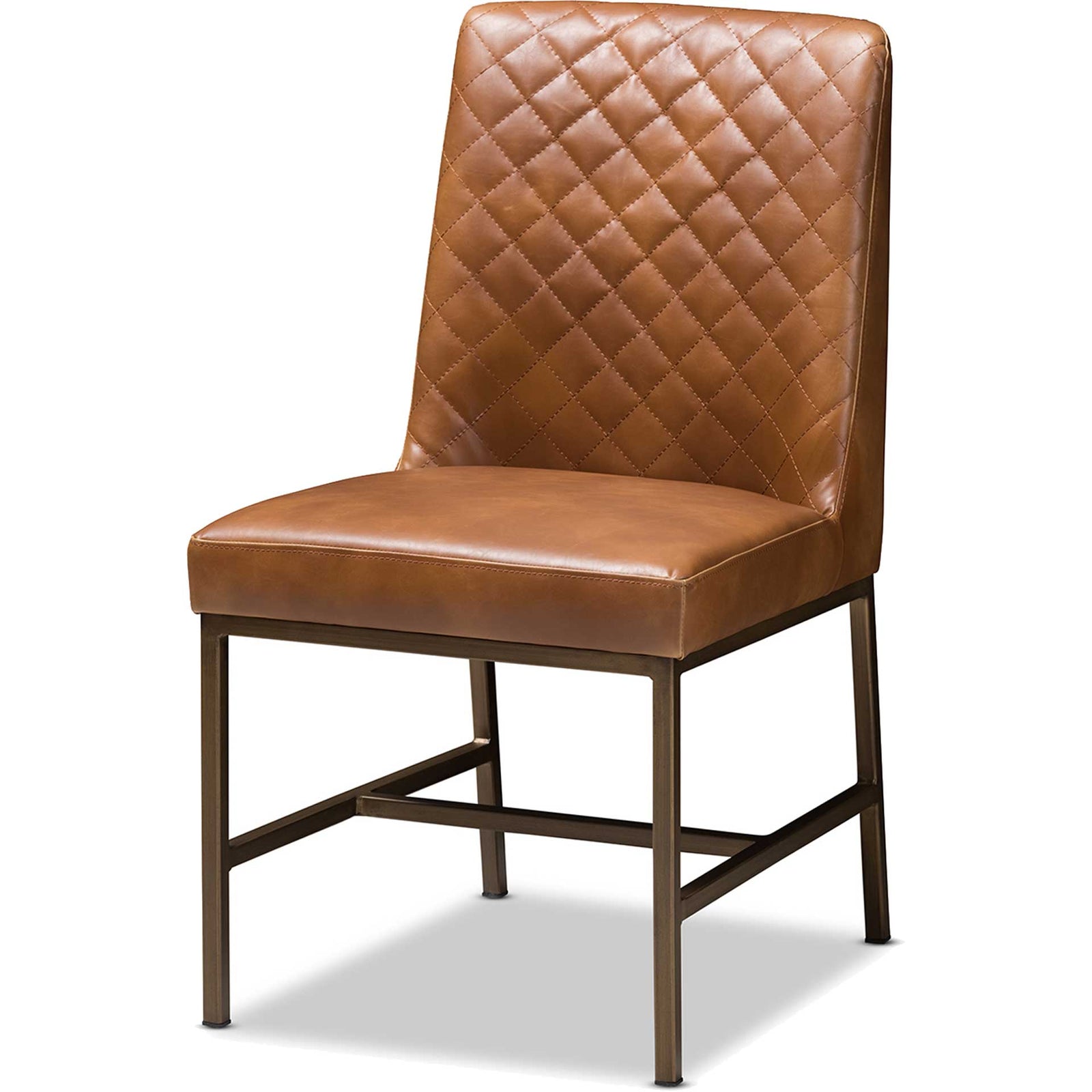 Mabelle Faux Leather Dining Chair Brown (Set of 2)