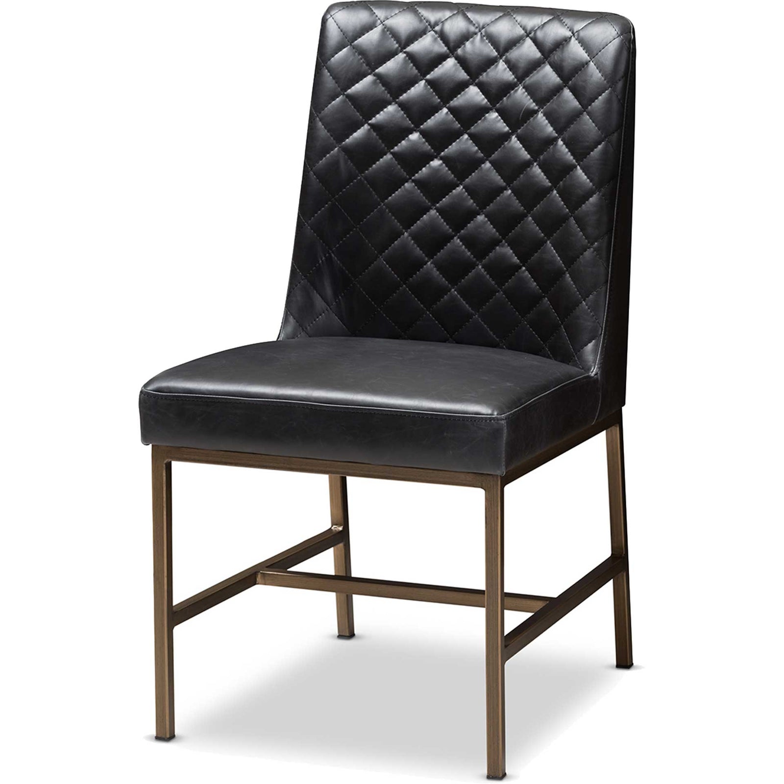 Mabelle Faux Leather Dining Chair Black (Set of 2)