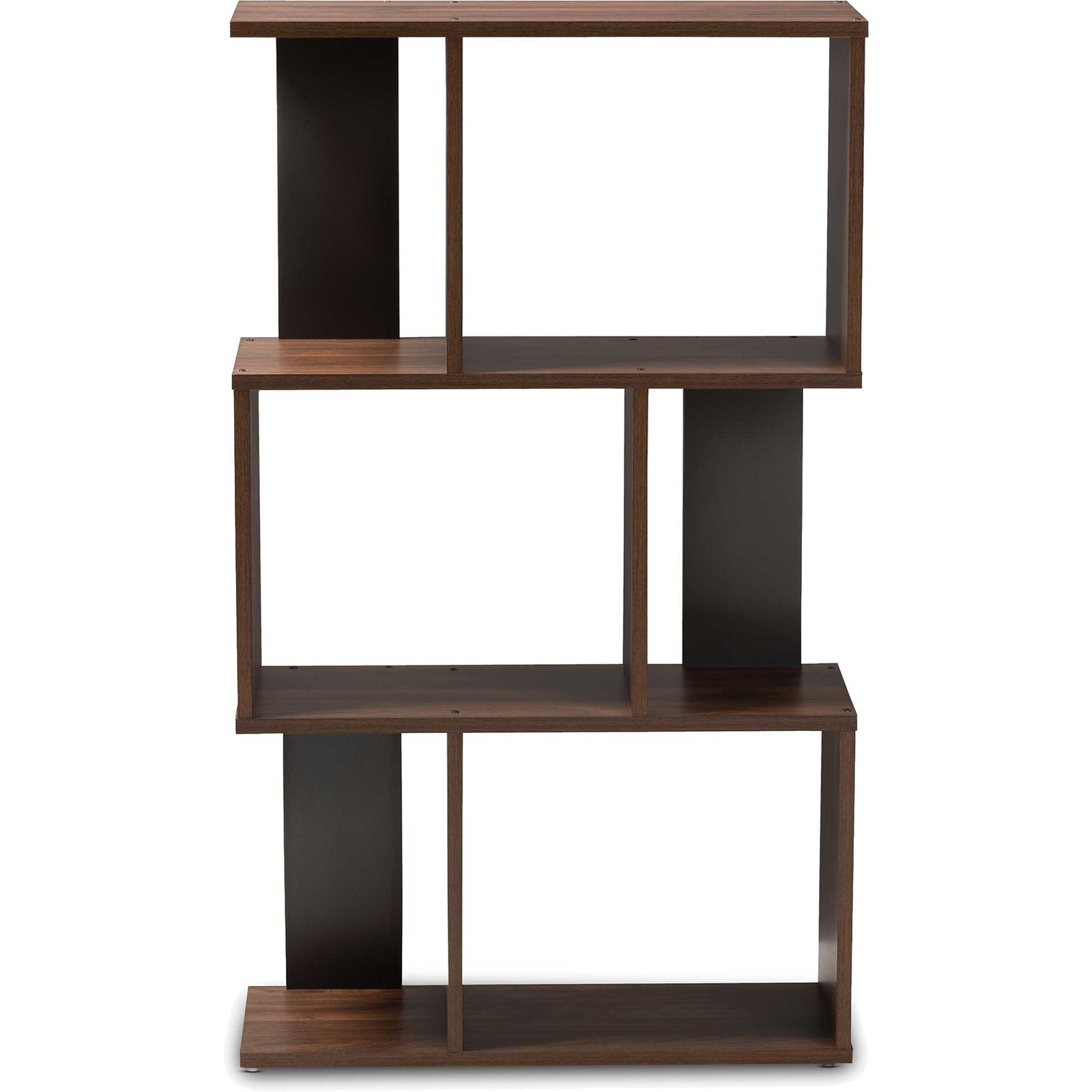 Leala Shelving Unit Walnut/Dark Gray