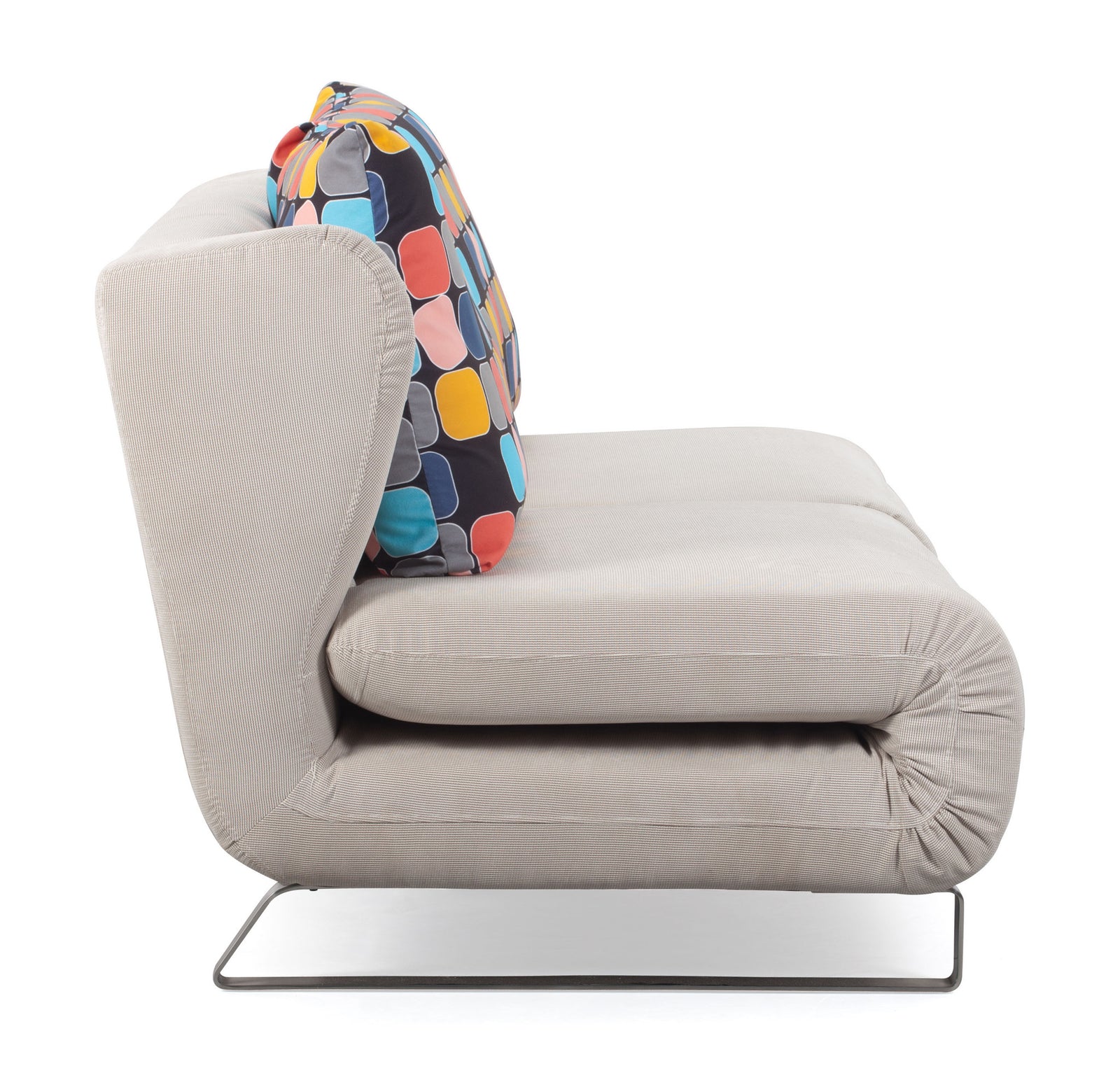 Chester Sofa Sleeper Cement Body & Color Block Back Cushion