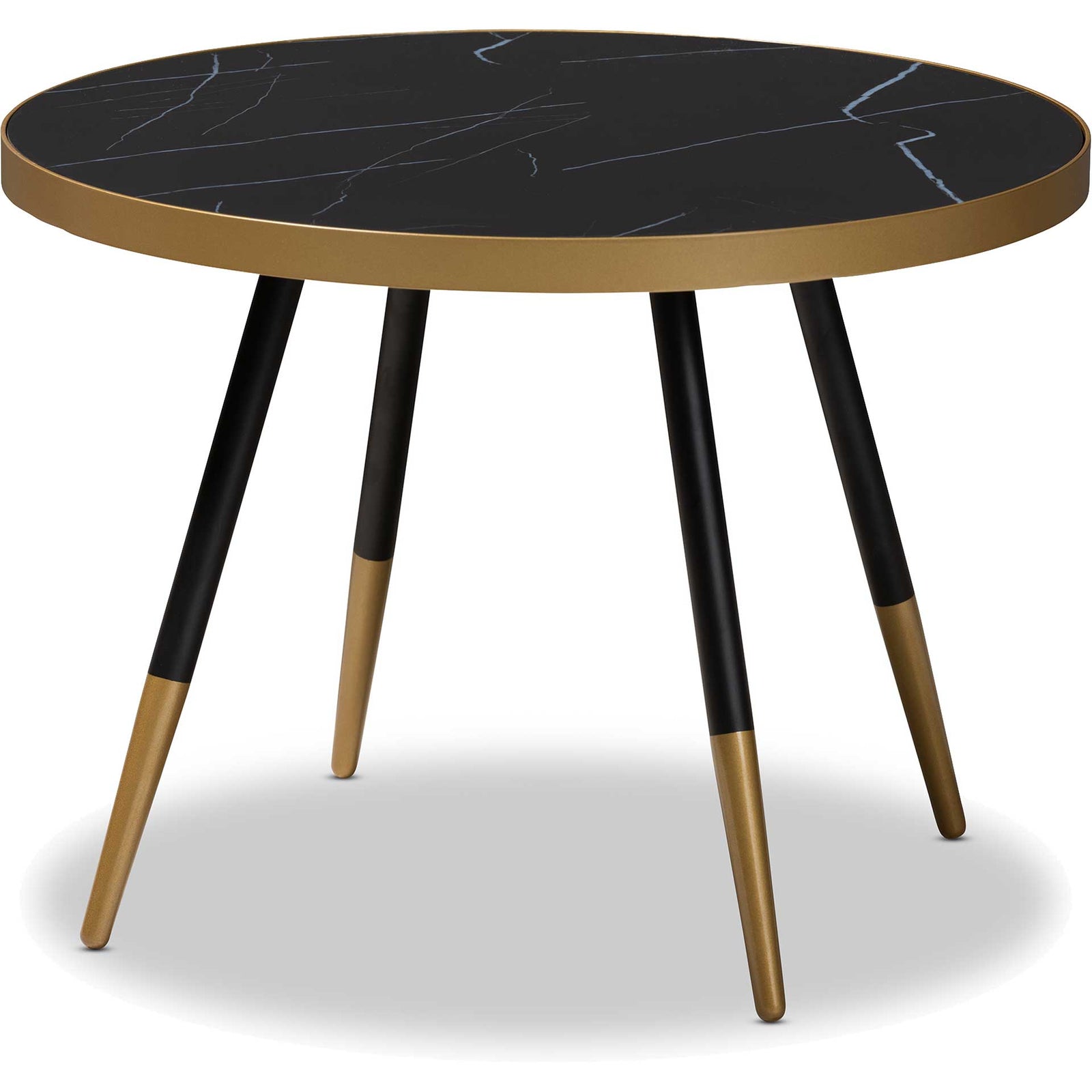 Seattle Marble/Metal Coffee Table Black/Gold