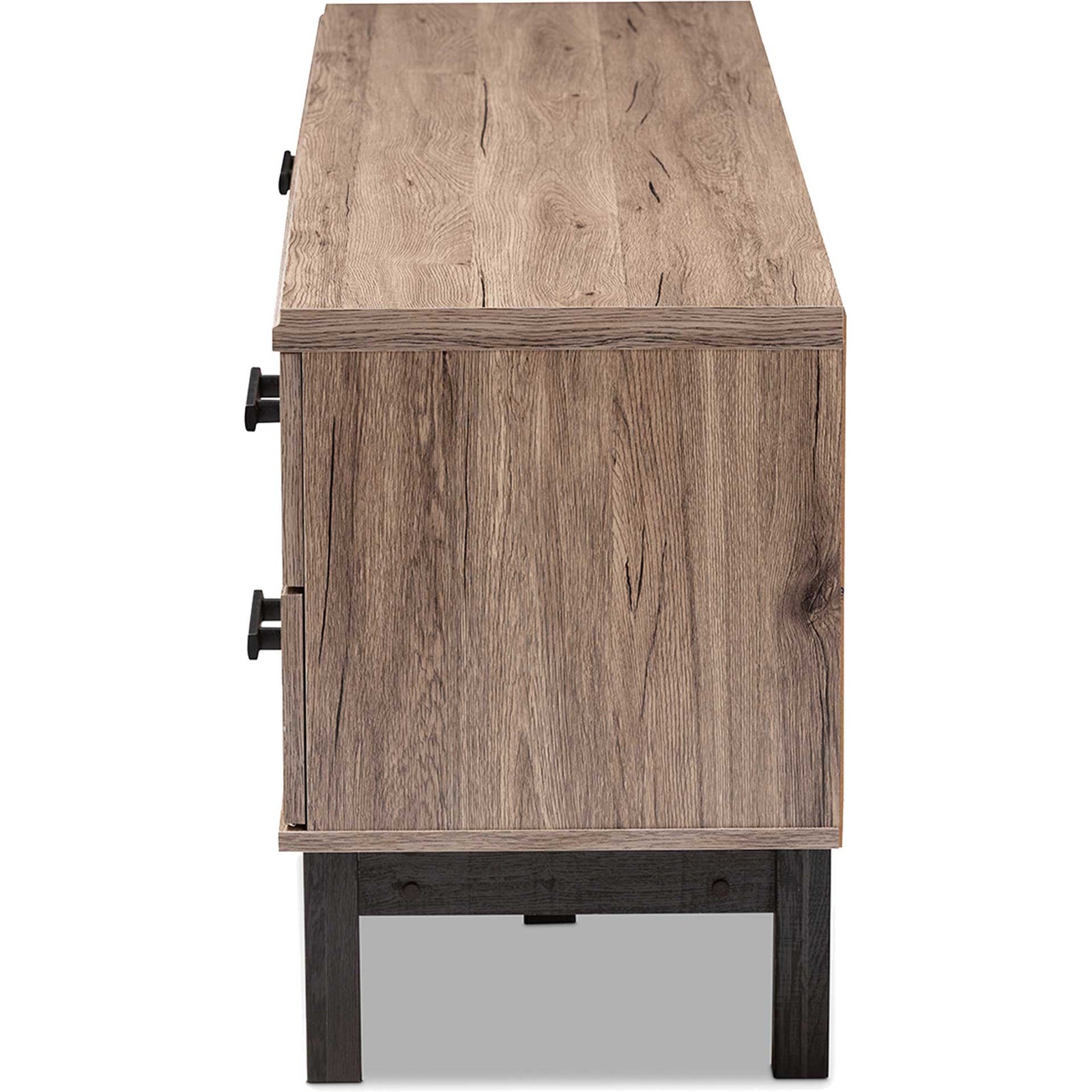 Ariel 4-Drawer TV Stand Oak/Black